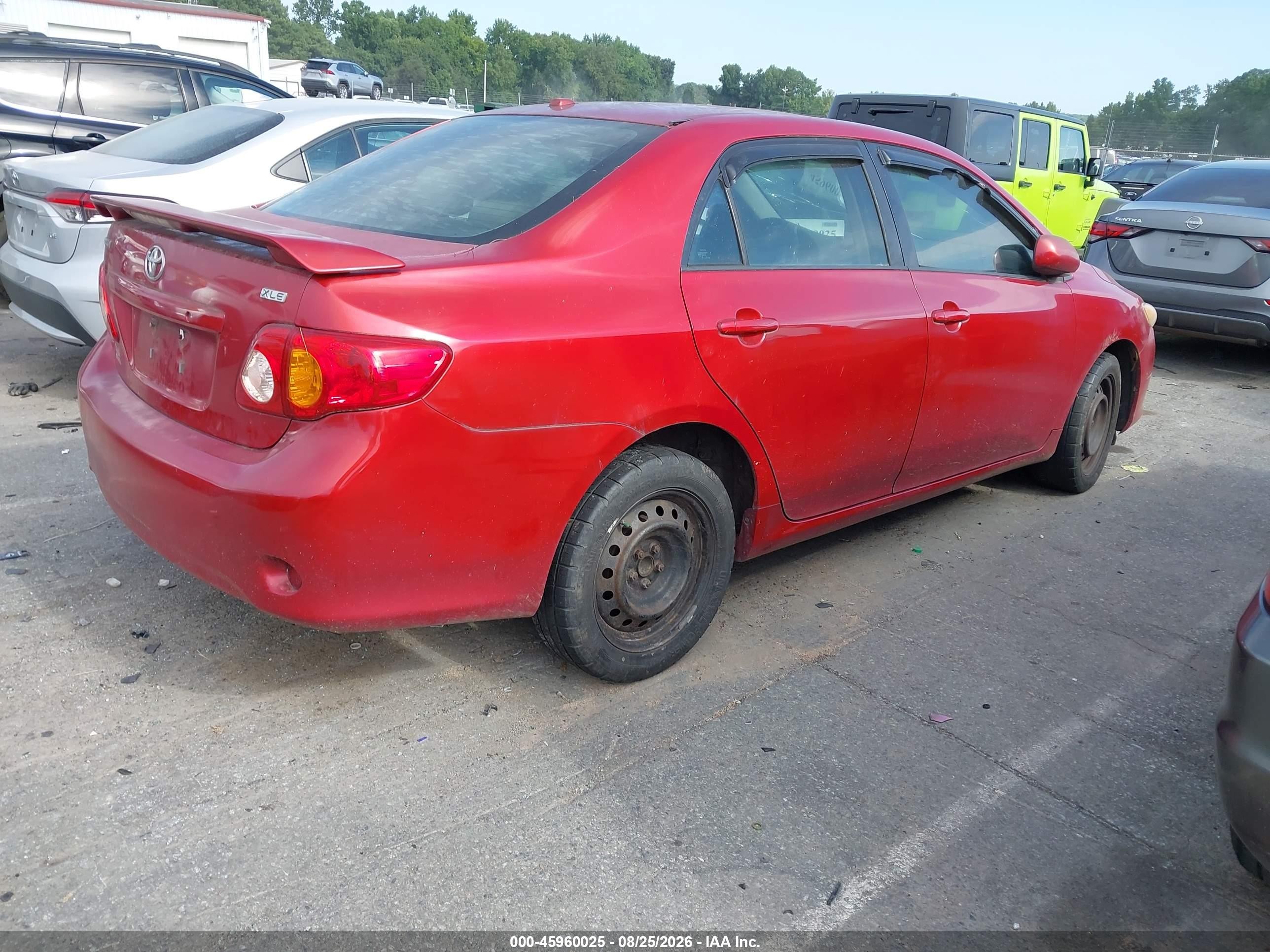 2009 Toyota Corolla Xle Red vin: 1NXBU40E89Z017162