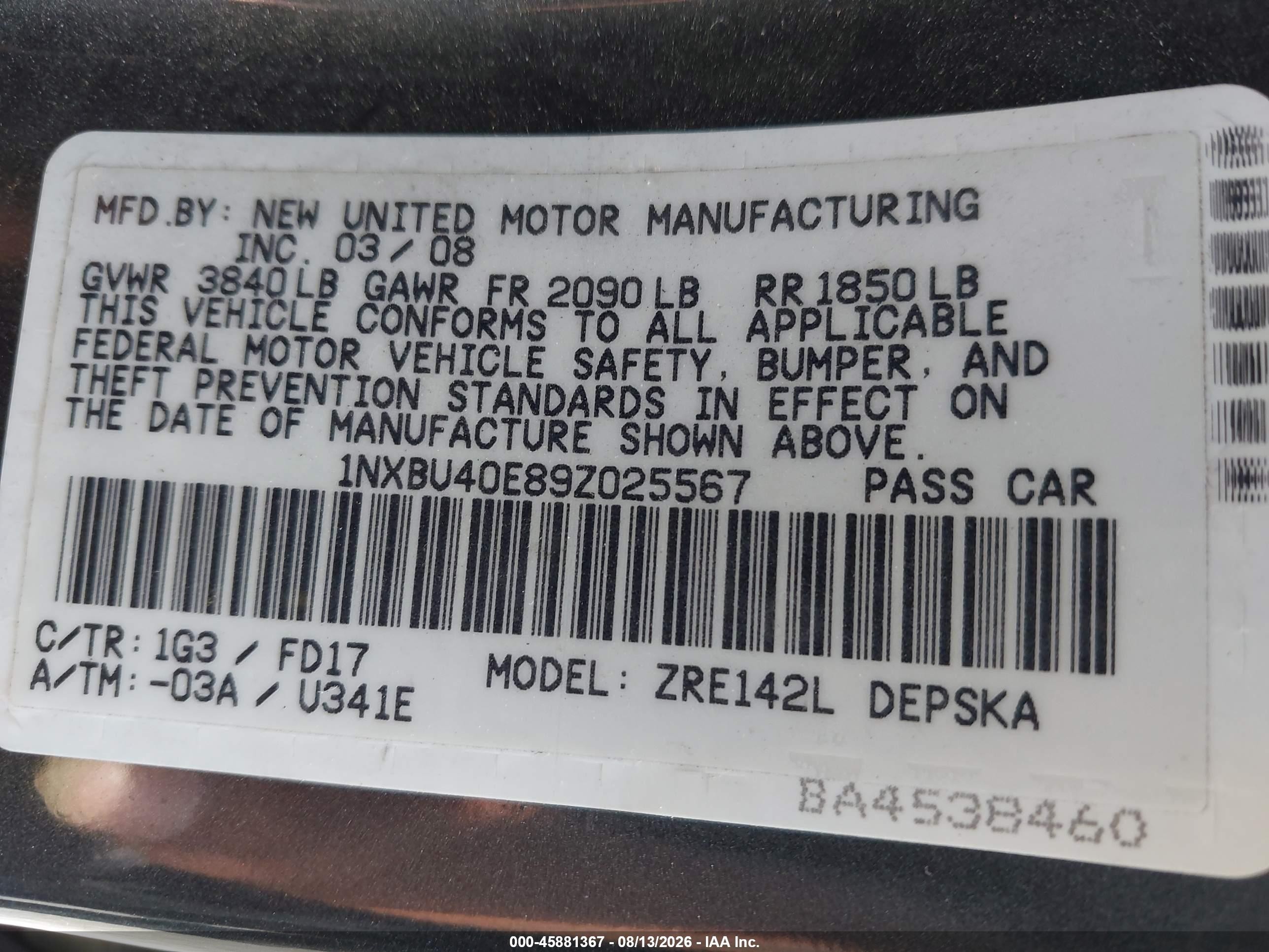 2009 Toyota Corolla S Gray vin: 1NXBU40E89Z025567