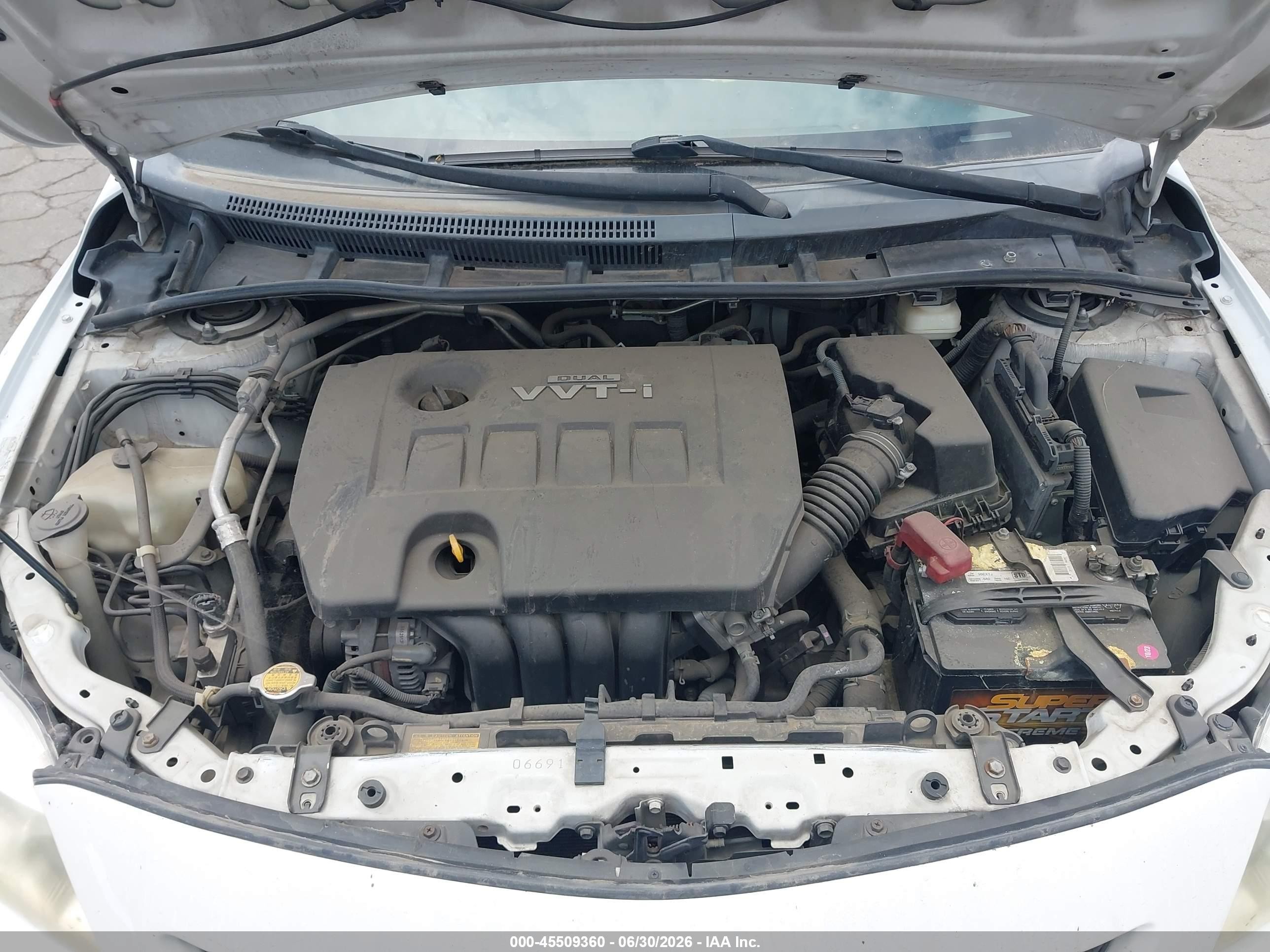 2009 Toyota Corolla Le White vin: 1NXBU40E89Z039629