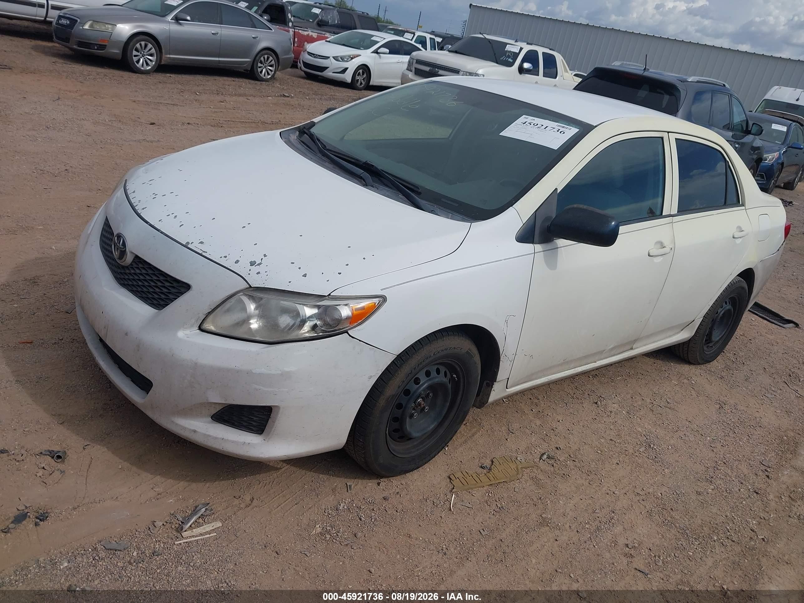2009 Toyota Corolla   White vin: 1NXBU40E89Z044880