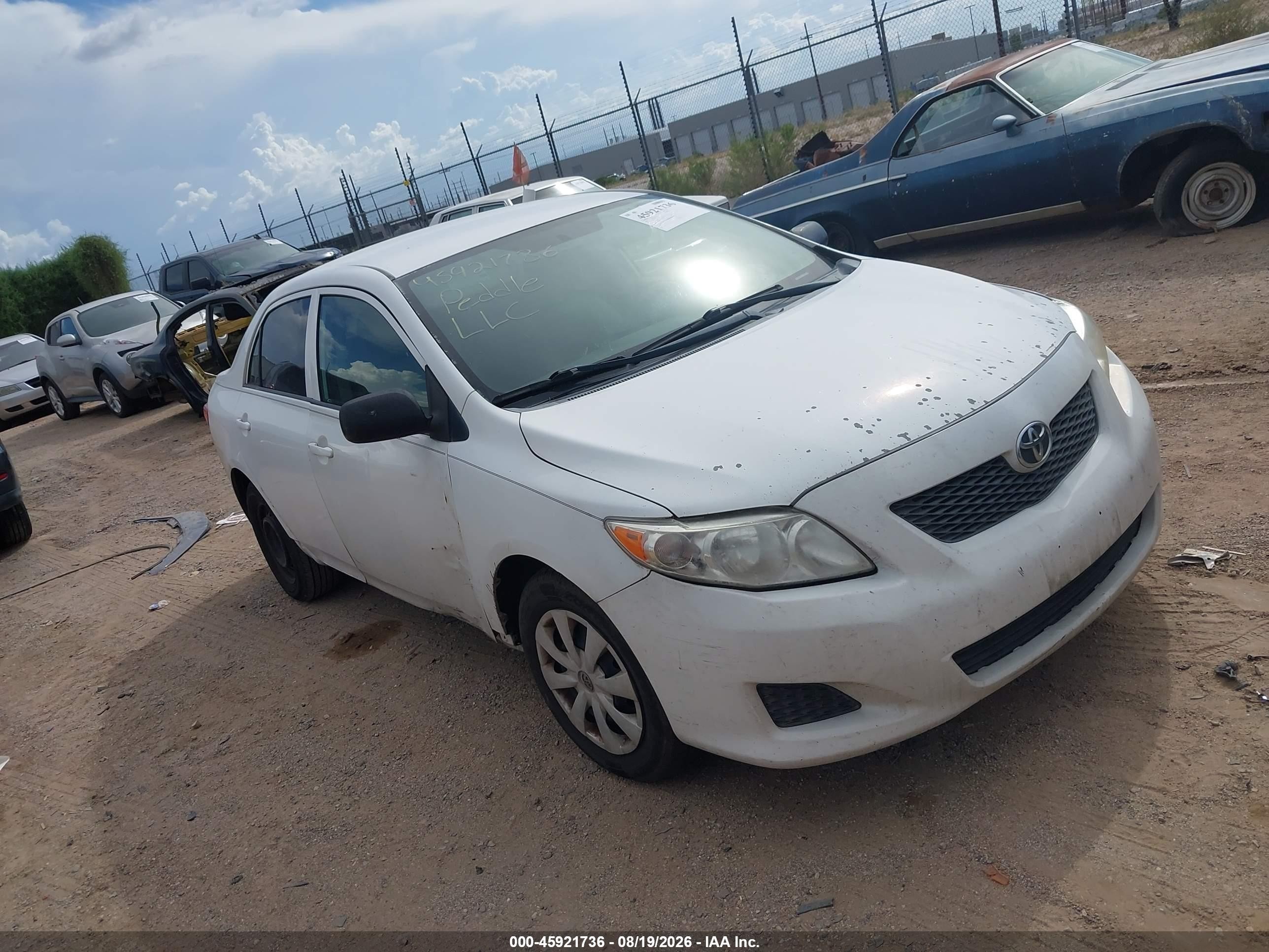 2009 Toyota Corolla   White vin: 1NXBU40E89Z044880