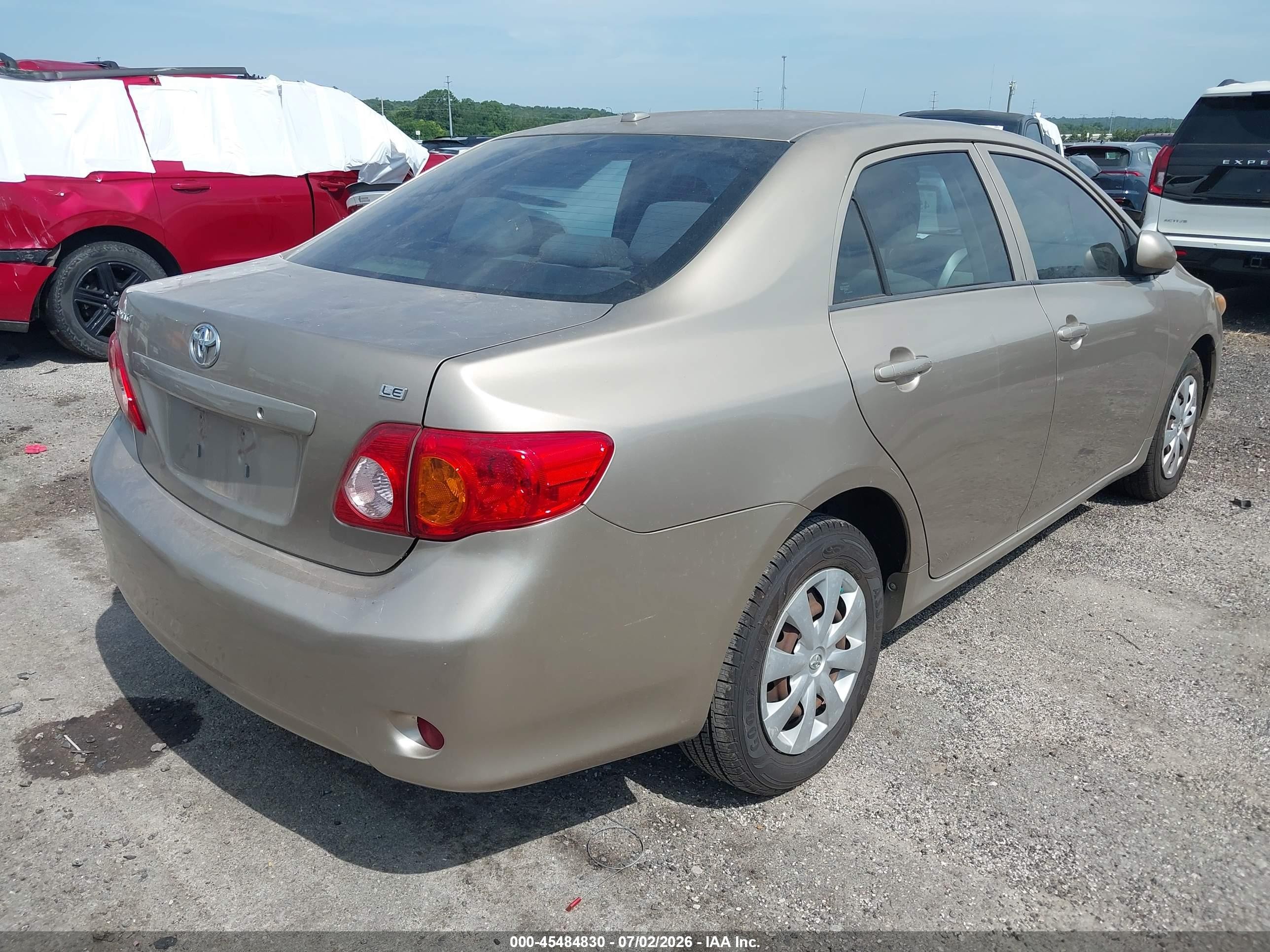 2009 Toyota Corolla Le Золотой vin: 1NXBU40E89Z061159