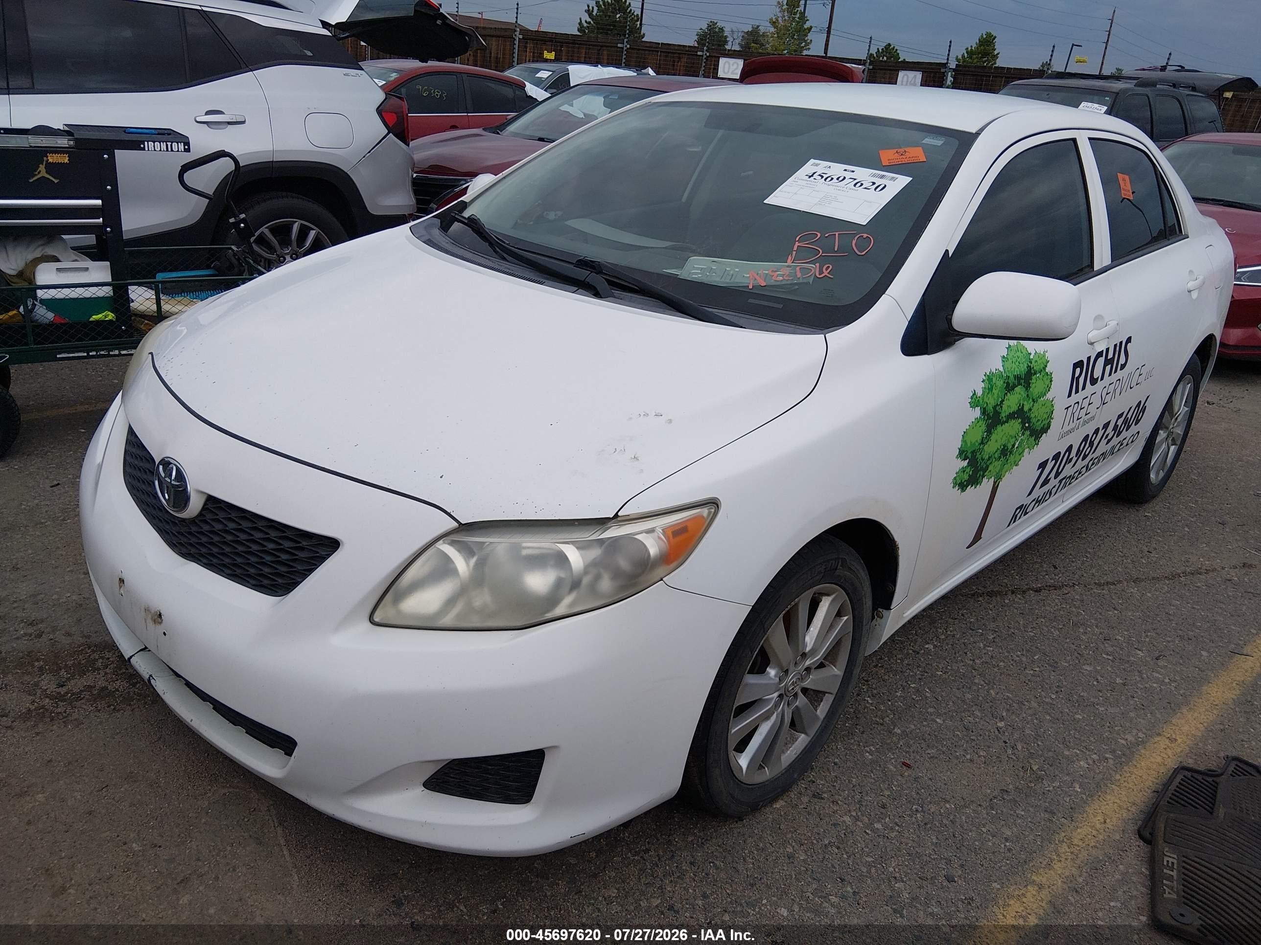 2009 Toyota Corolla Le Белый vin: 1NXBU40E89Z064997