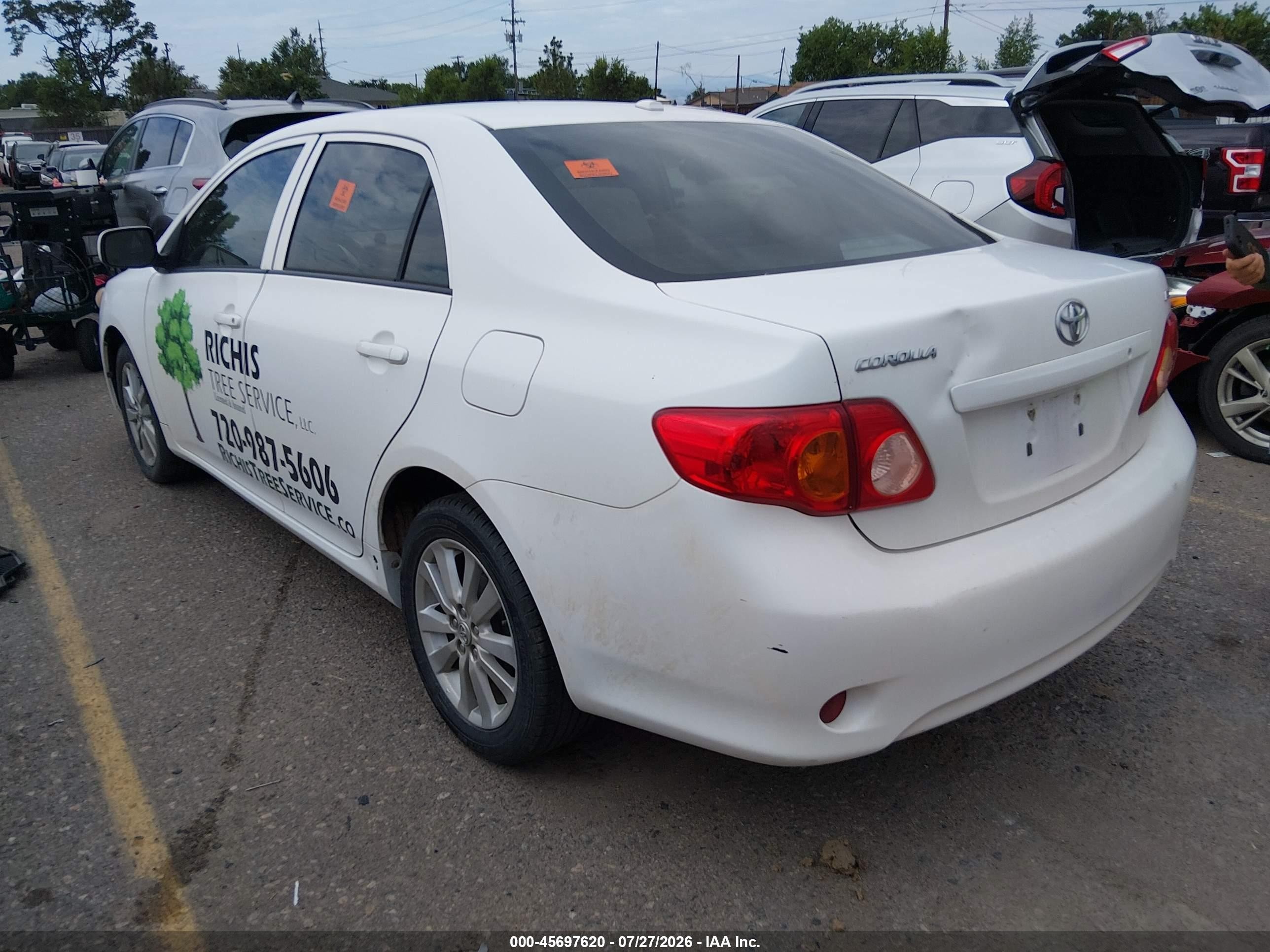 2009 Toyota Corolla Le Белый vin: 1NXBU40E89Z064997