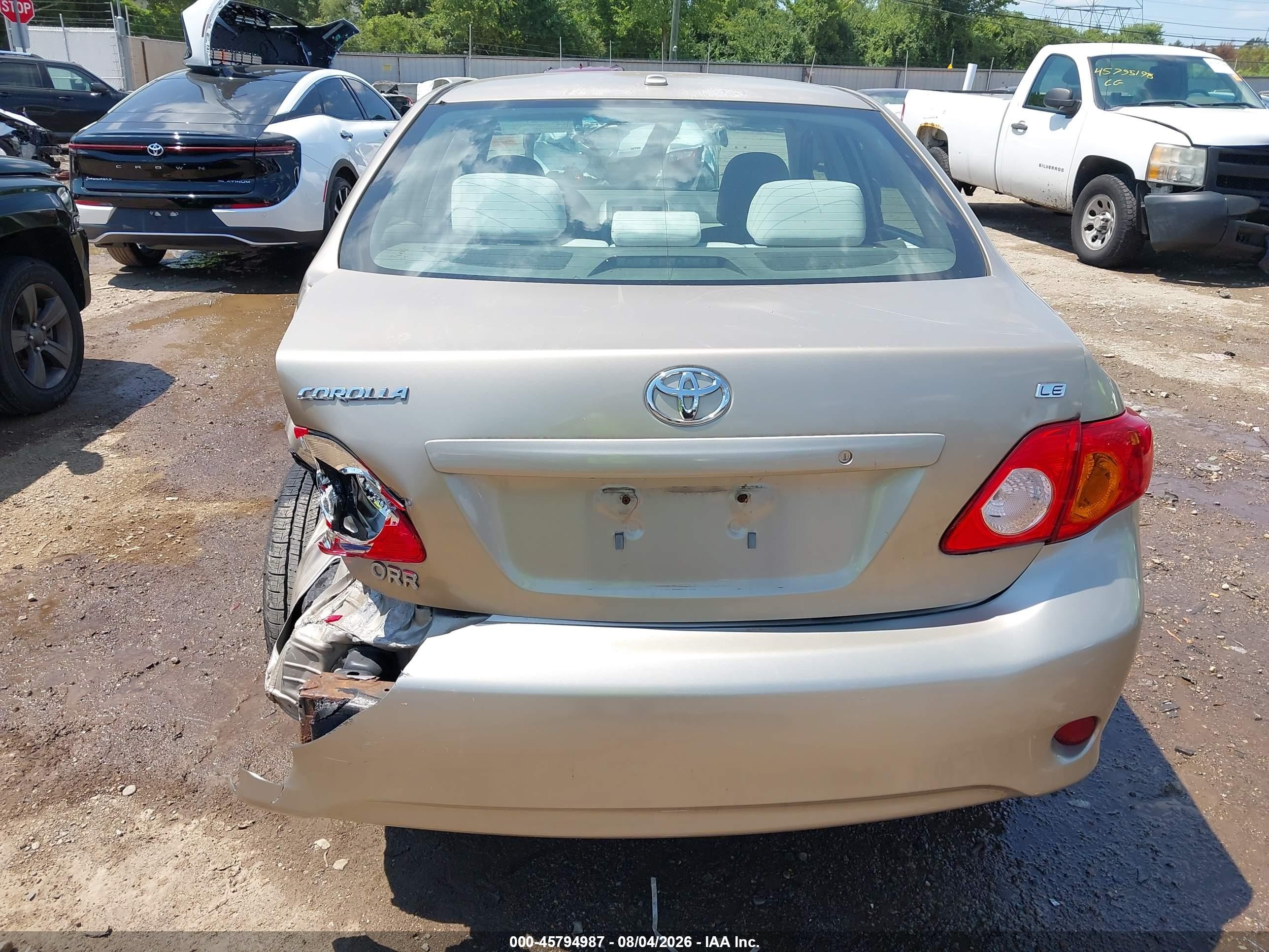 2009 Toyota Corolla Le Tan vin: 1NXBU40E89Z066099