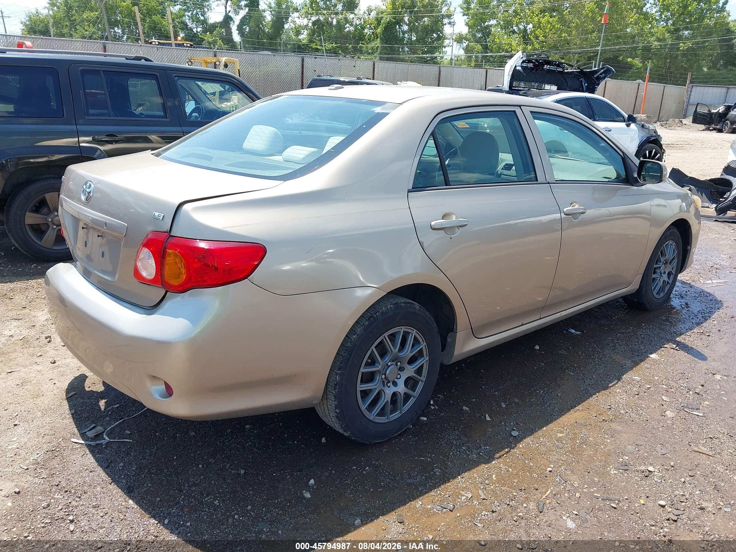 2009 Toyota Corolla Le Tan vin: 1NXBU40E89Z066099