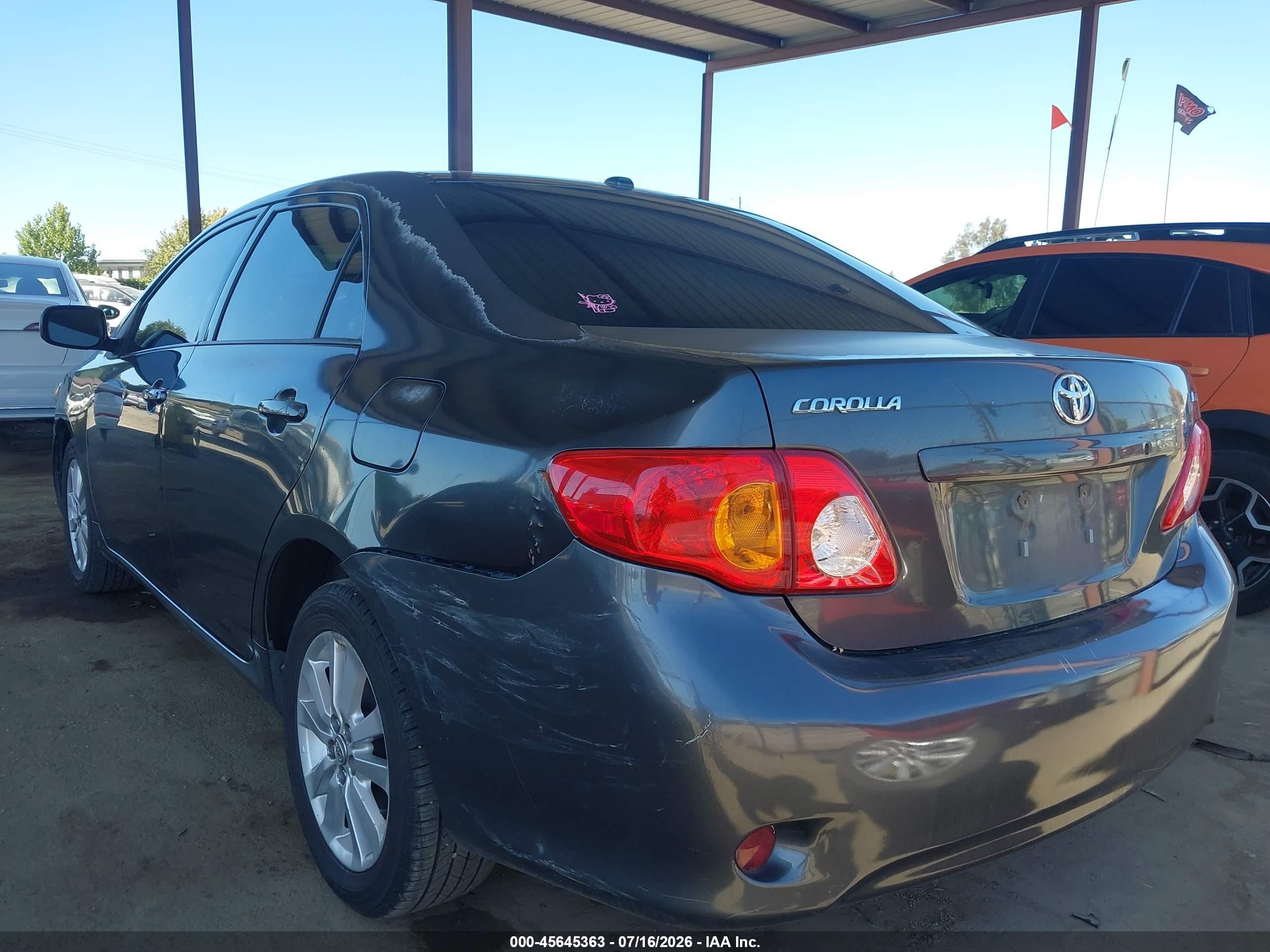 2009 Toyota Corolla Le Gray vin: 1NXBU40E89Z073828