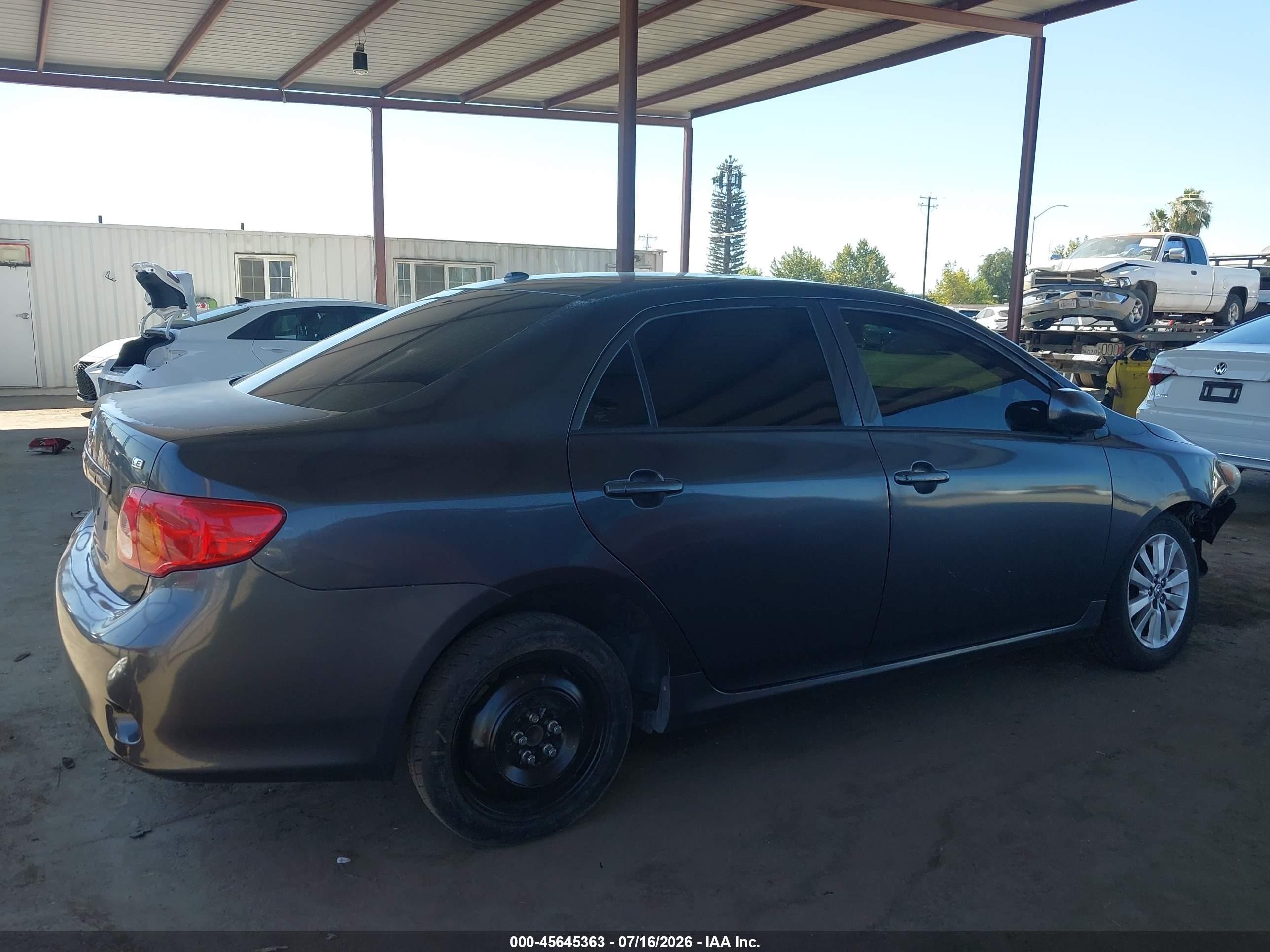 2009 Toyota Corolla Le Gray vin: 1NXBU40E89Z073828