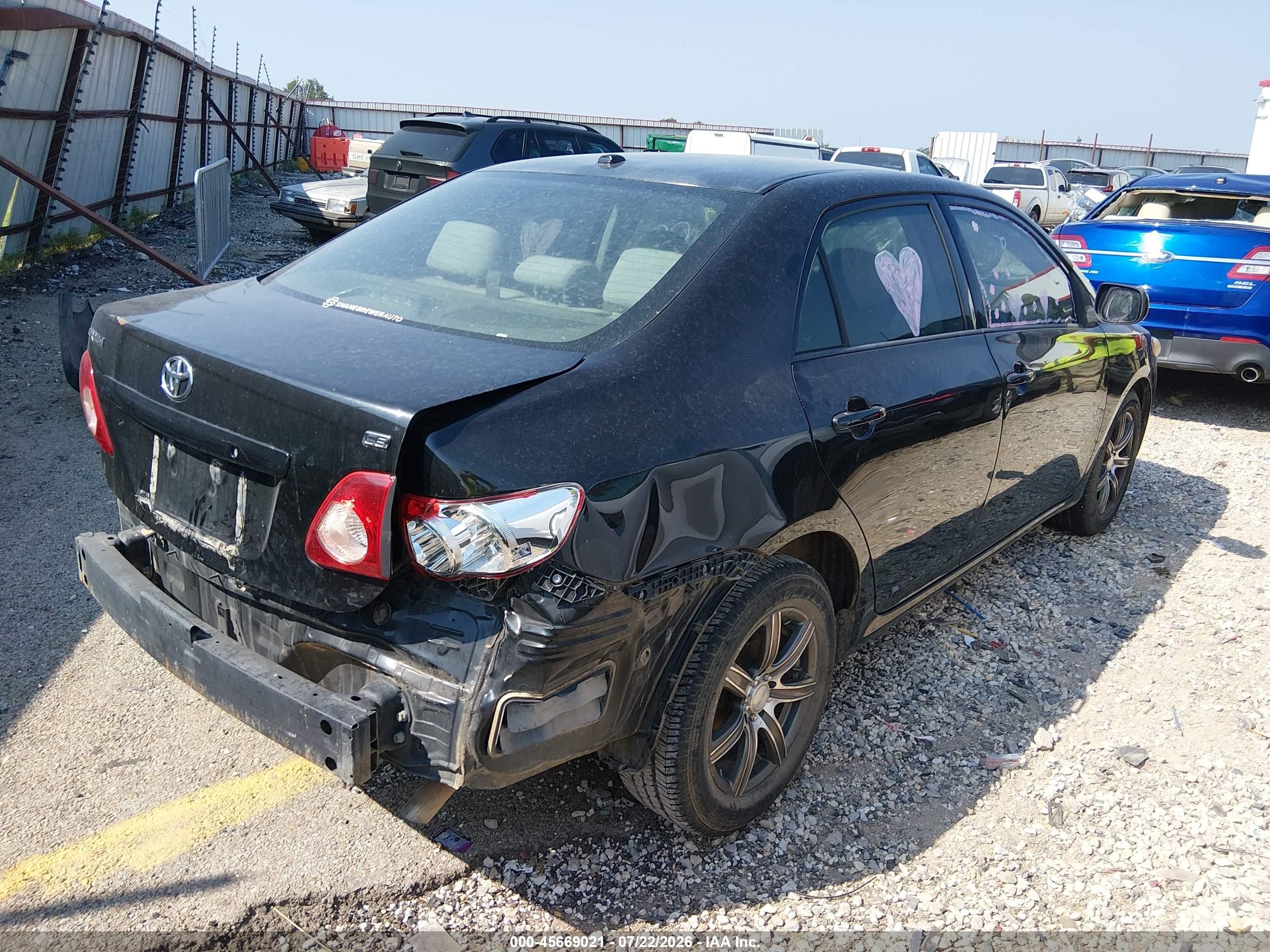 2009 Toyota Corolla Le Черный vin: 1NXBU40E89Z106018