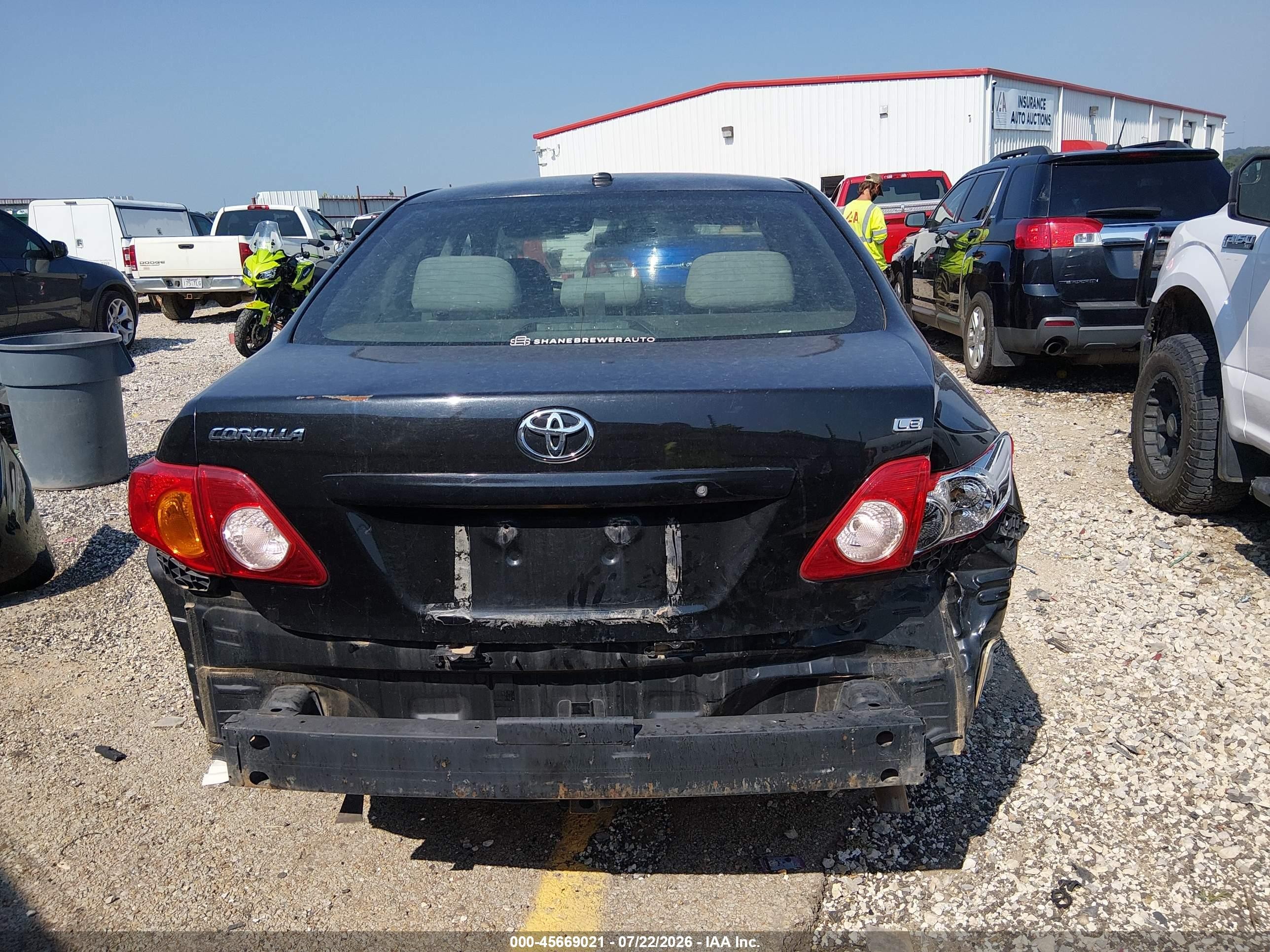 2009 Toyota Corolla Le Черный vin: 1NXBU40E89Z106018