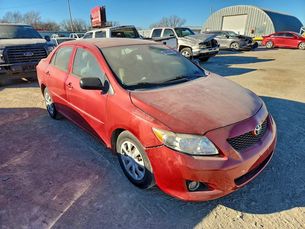 2009 Toyota Corolla Base Red vin: 1NXBU40E89Z111641