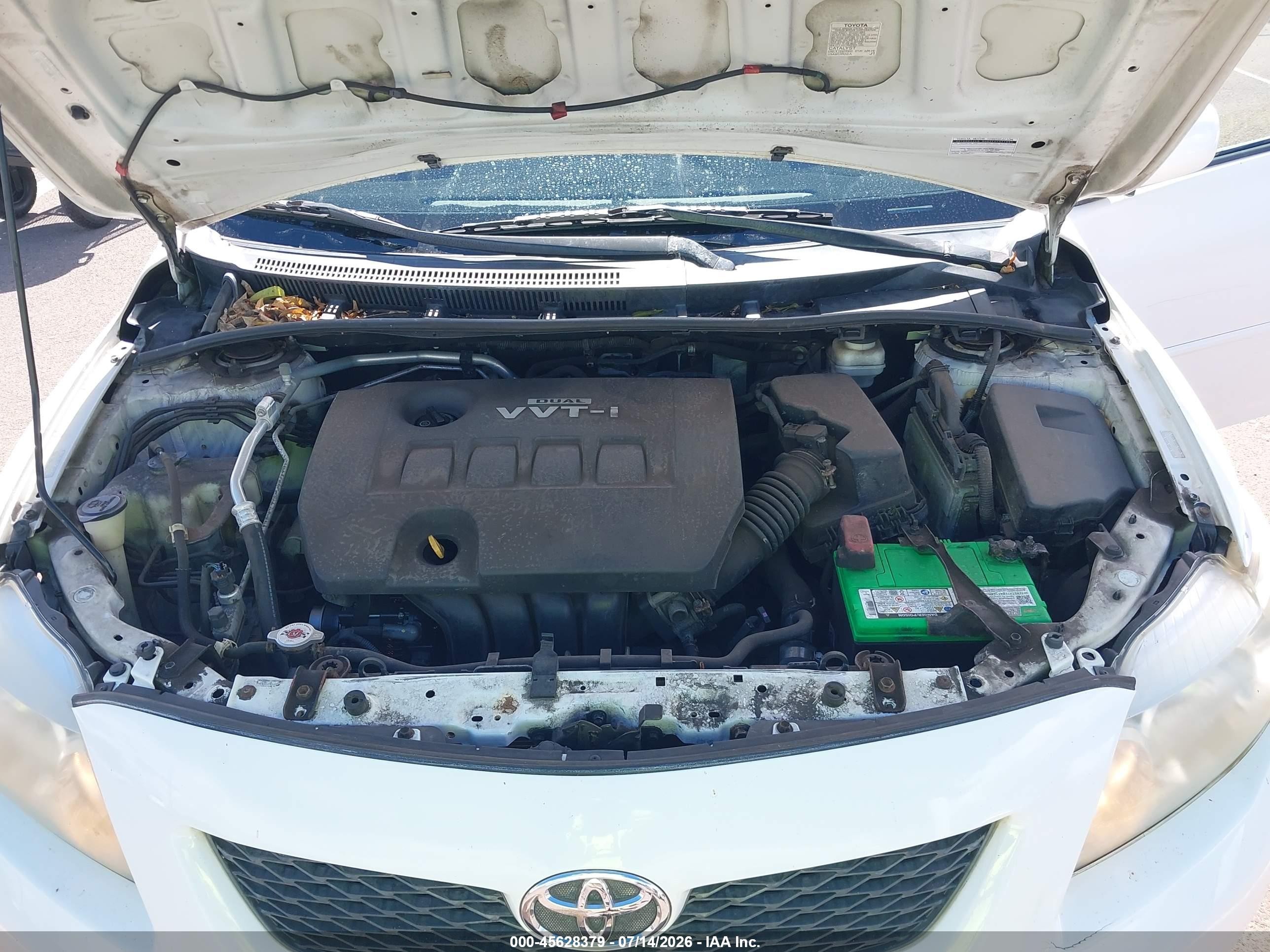 2009 Toyota Corolla Le White vin: 1NXBU40E89Z148110