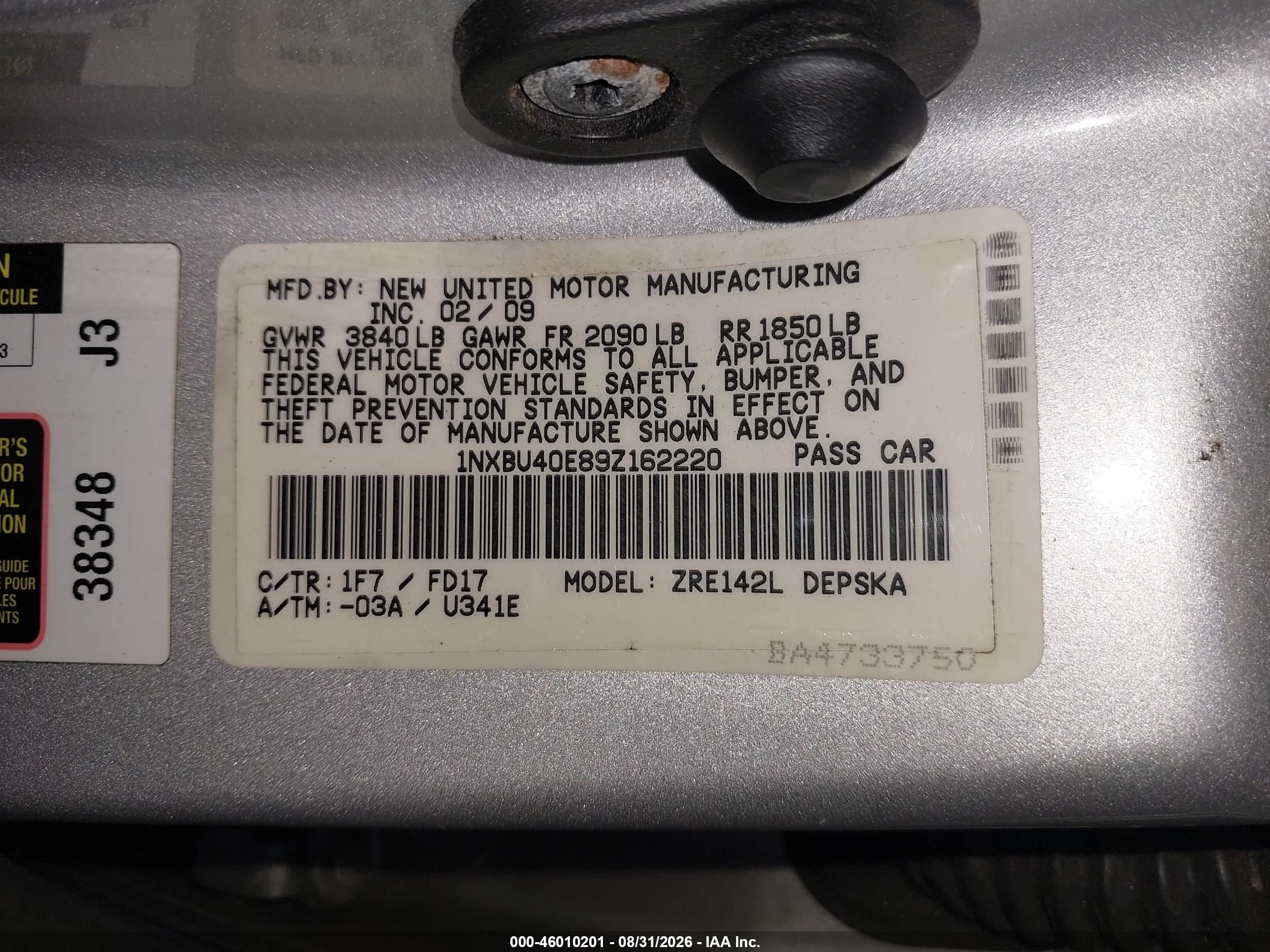 2009 Toyota Corolla S Gray vin: 1NXBU40E89Z162220