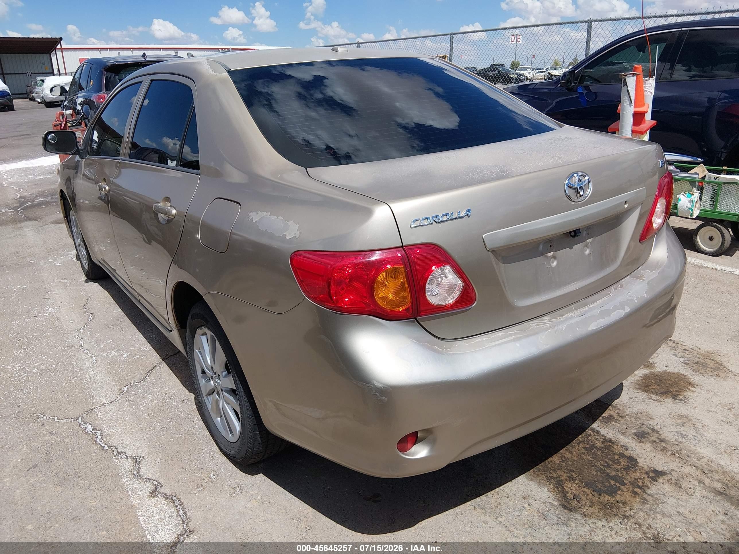 2009 Toyota Corolla Le Tan vin: 1NXBU40E99Z005358