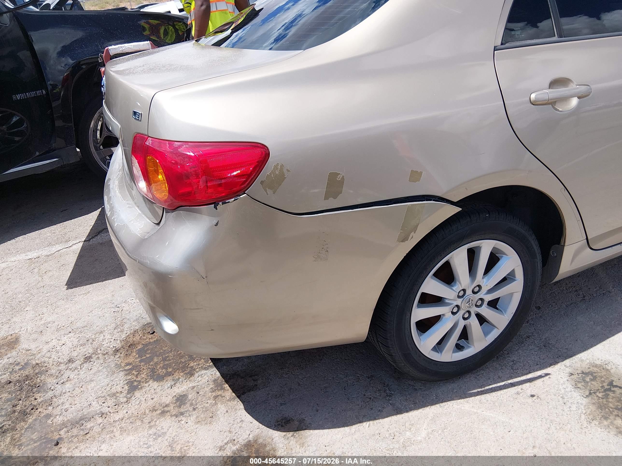 2009 Toyota Corolla Le Tan vin: 1NXBU40E99Z005358