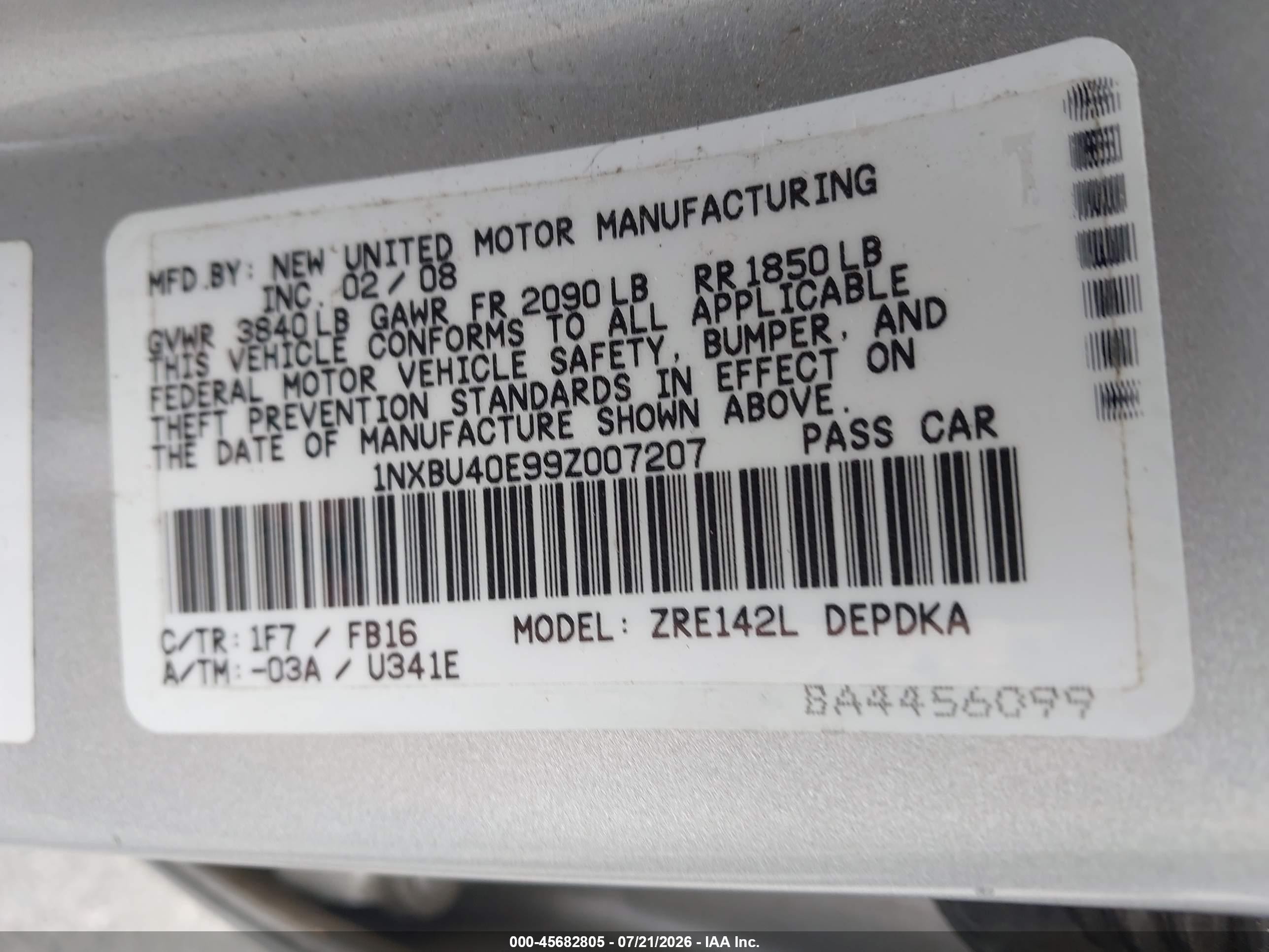 2009 Toyota Corolla S/le/xle Silver vin: 1NXBU40E99Z007207