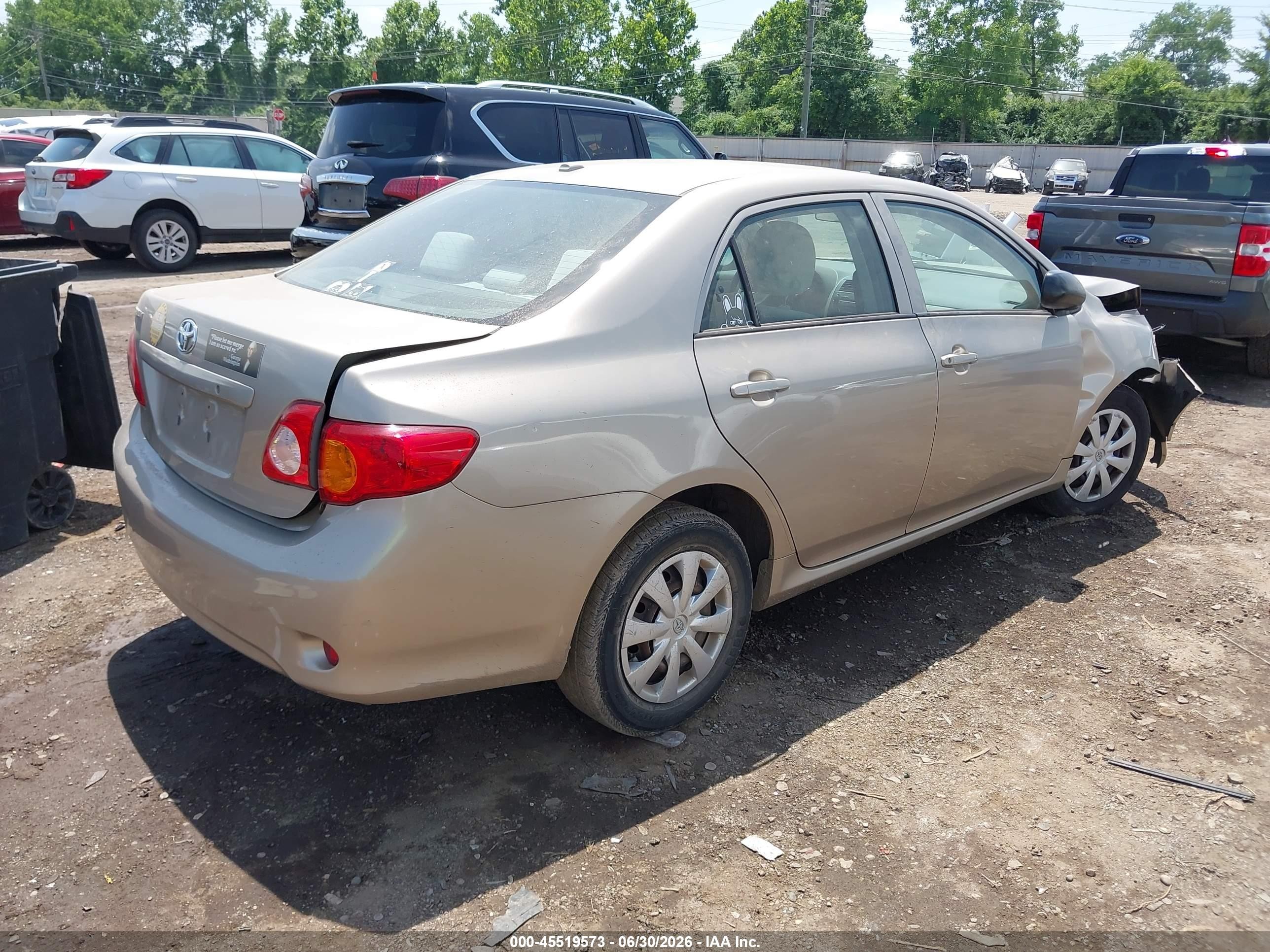 2009 Toyota Corolla   Tan vin: 1NXBU40E99Z033614