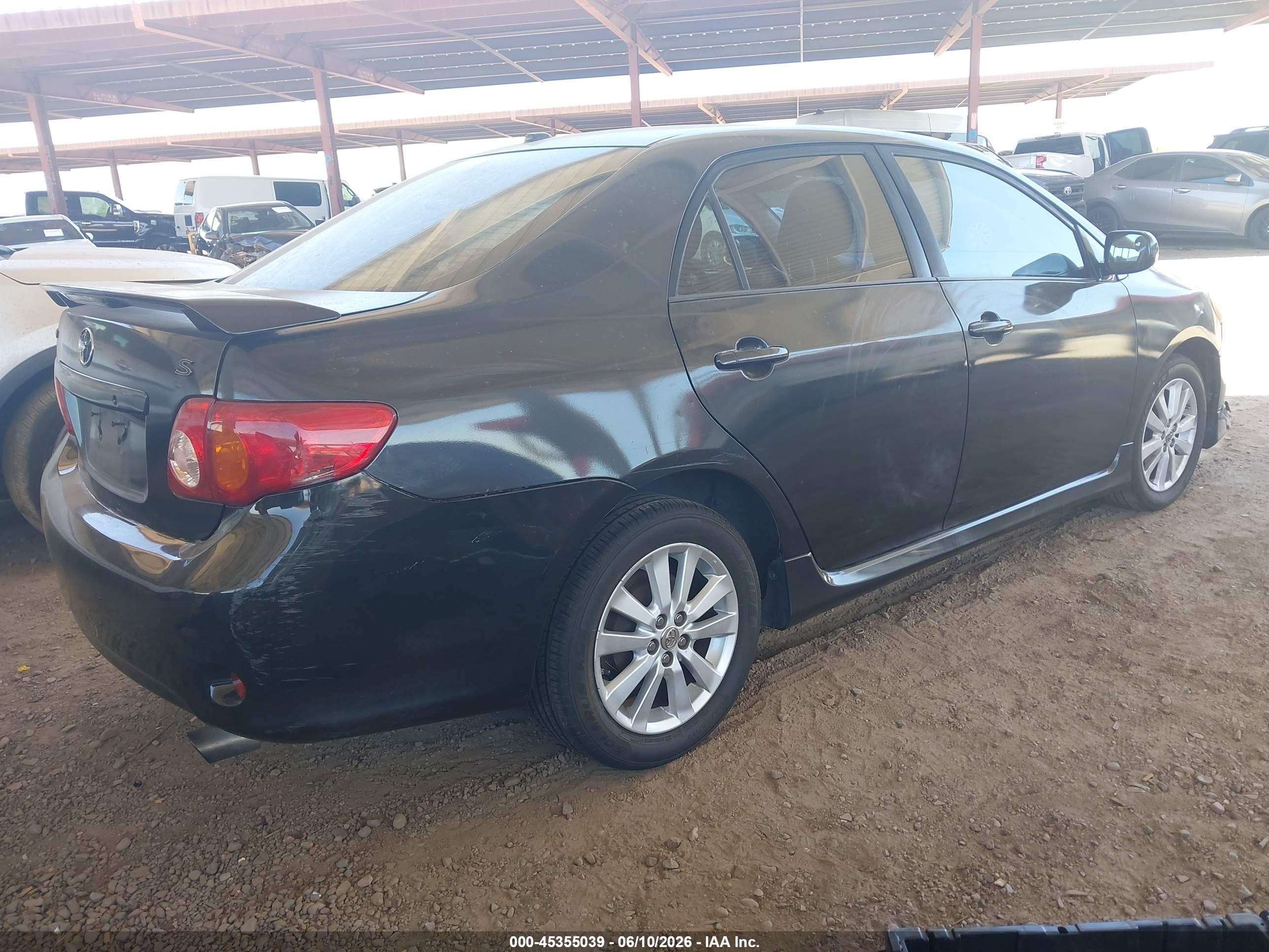 2009 Toyota Corolla S Black vin: 1NXBU40E99Z078813