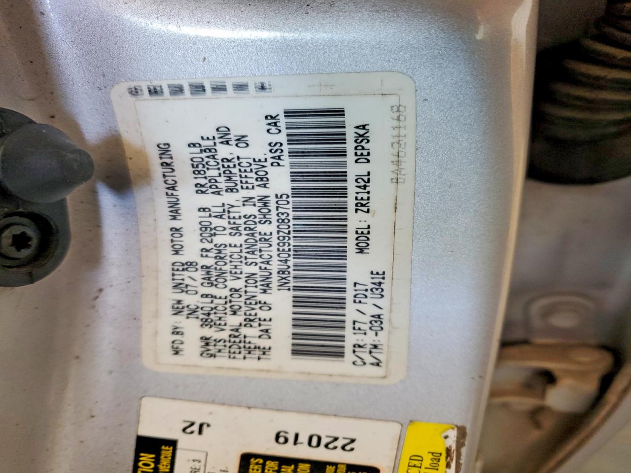 2009 Toyota Corolla S Gray vin: 1NXBU40E99Z083705