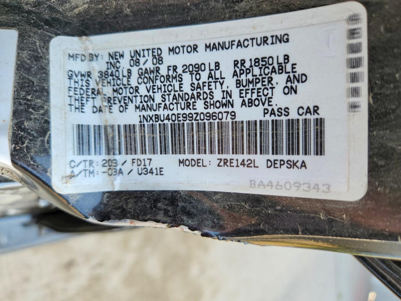 2009 Toyota Corolla S Black vin: 1NXBU40E99Z096079