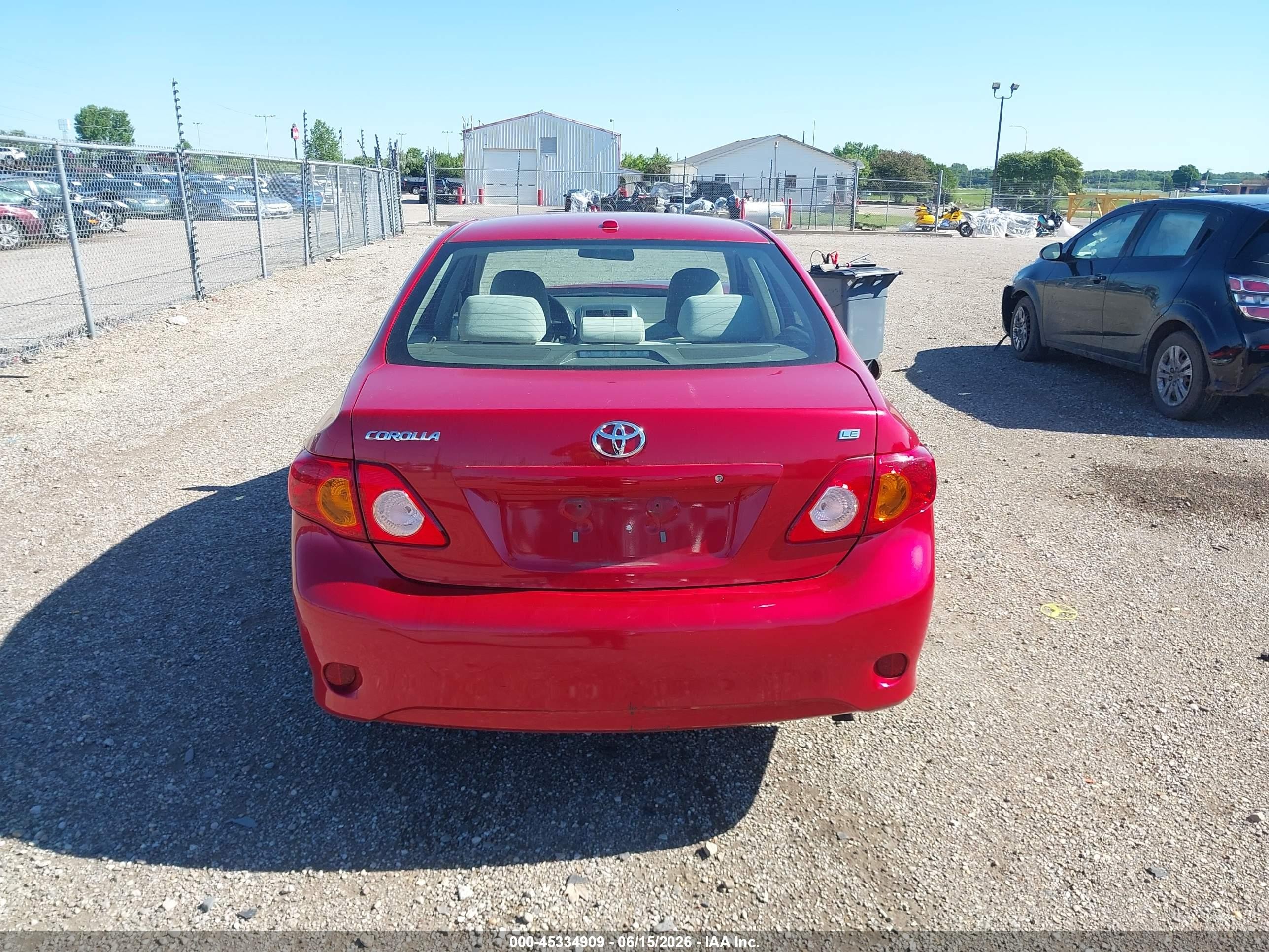 2009 Toyota Corolla Le Красный vin: 1NXBU40E99Z103175