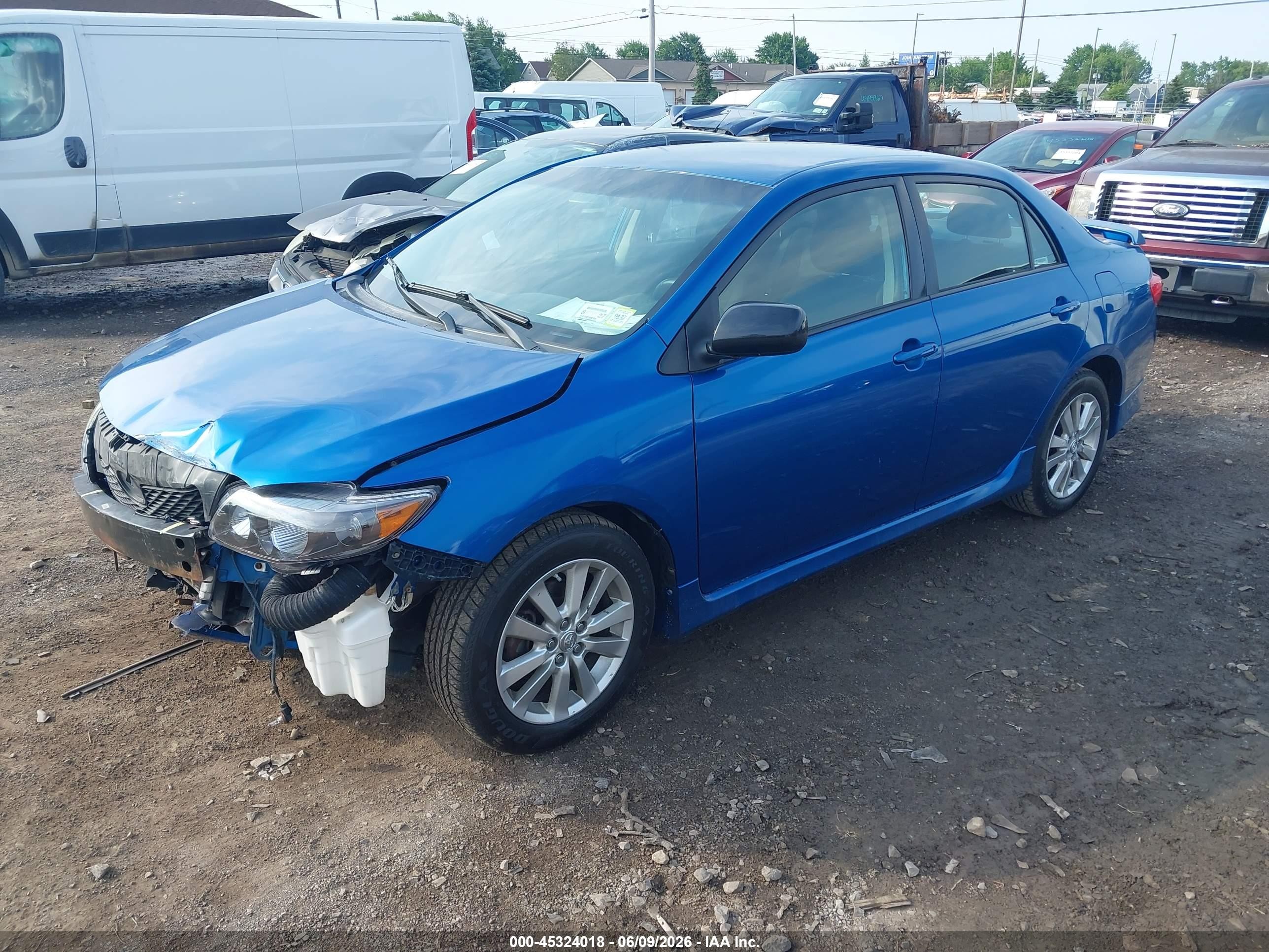 2009 Toyota Corolla S Blue vin: 1NXBU40E99Z122230