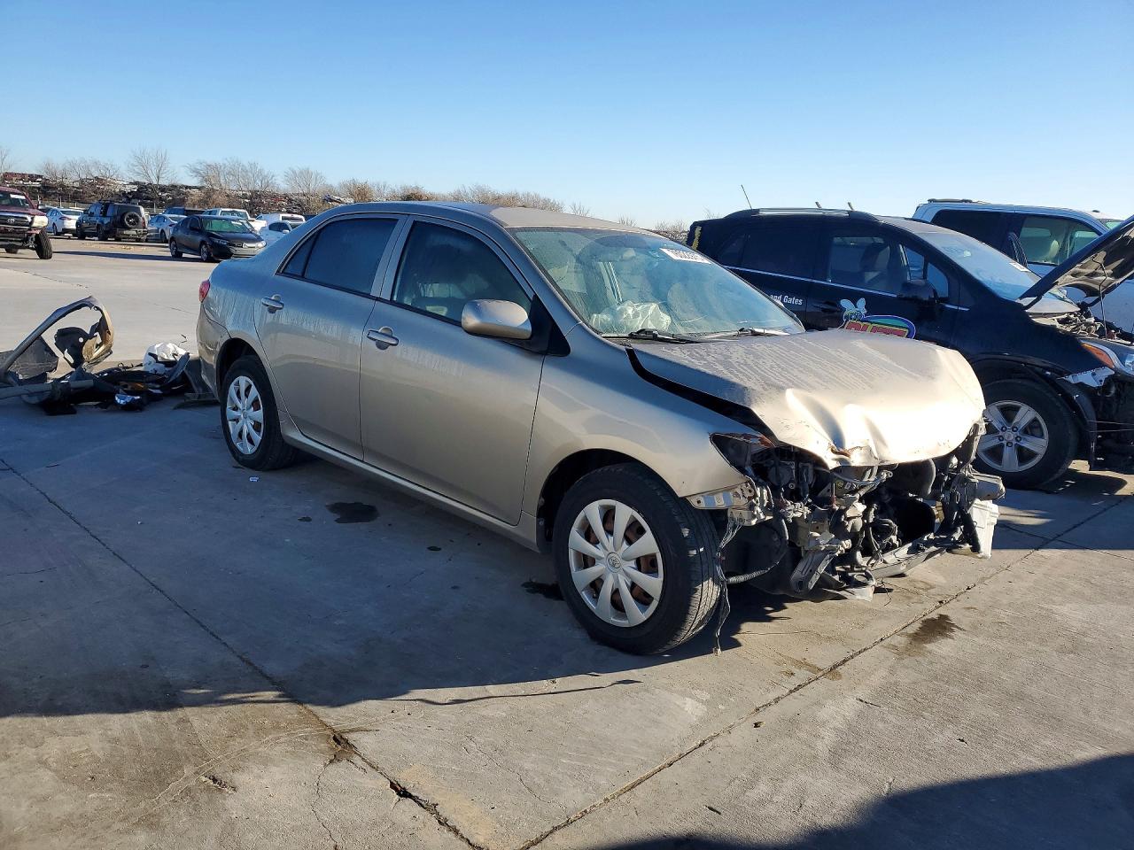 2009 Toyota Corolla Le Бежевый vin: 1NXBU40E99Z132837