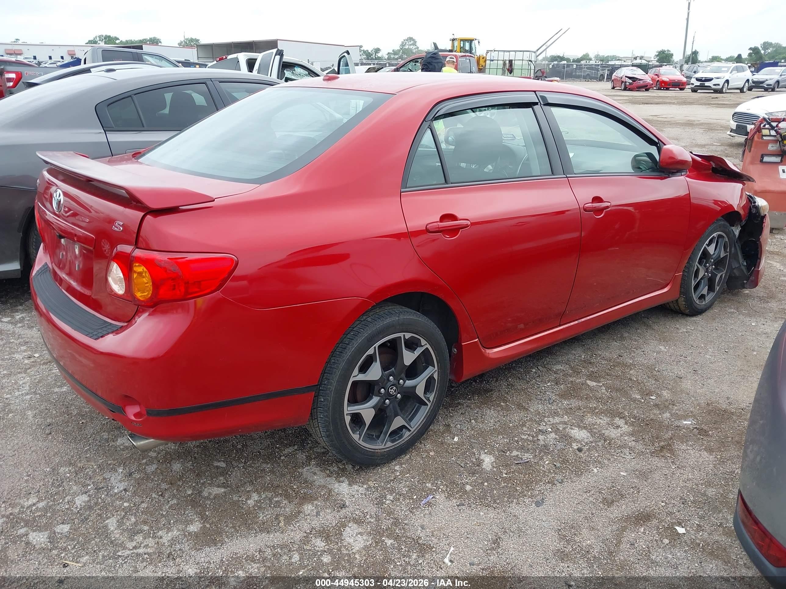 2009 Toyota Corolla S Red vin: 1NXBU40E99Z141263
