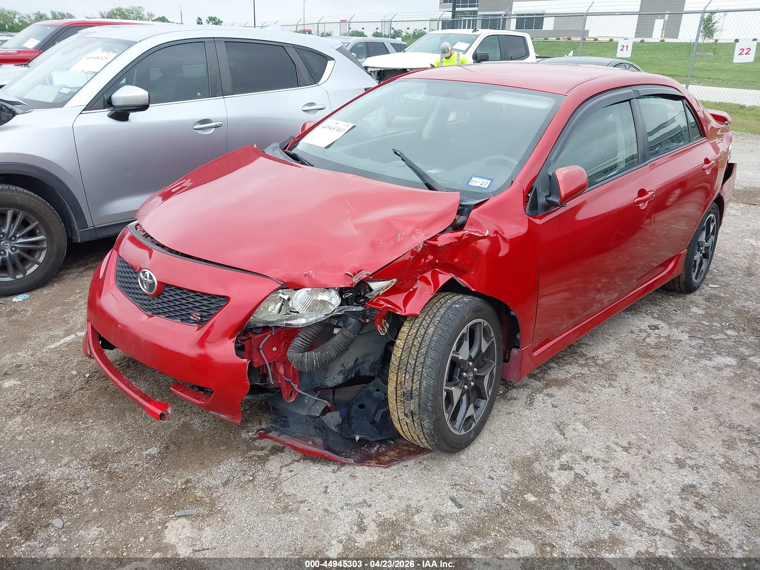 2009 Toyota Corolla S Red vin: 1NXBU40E99Z141263