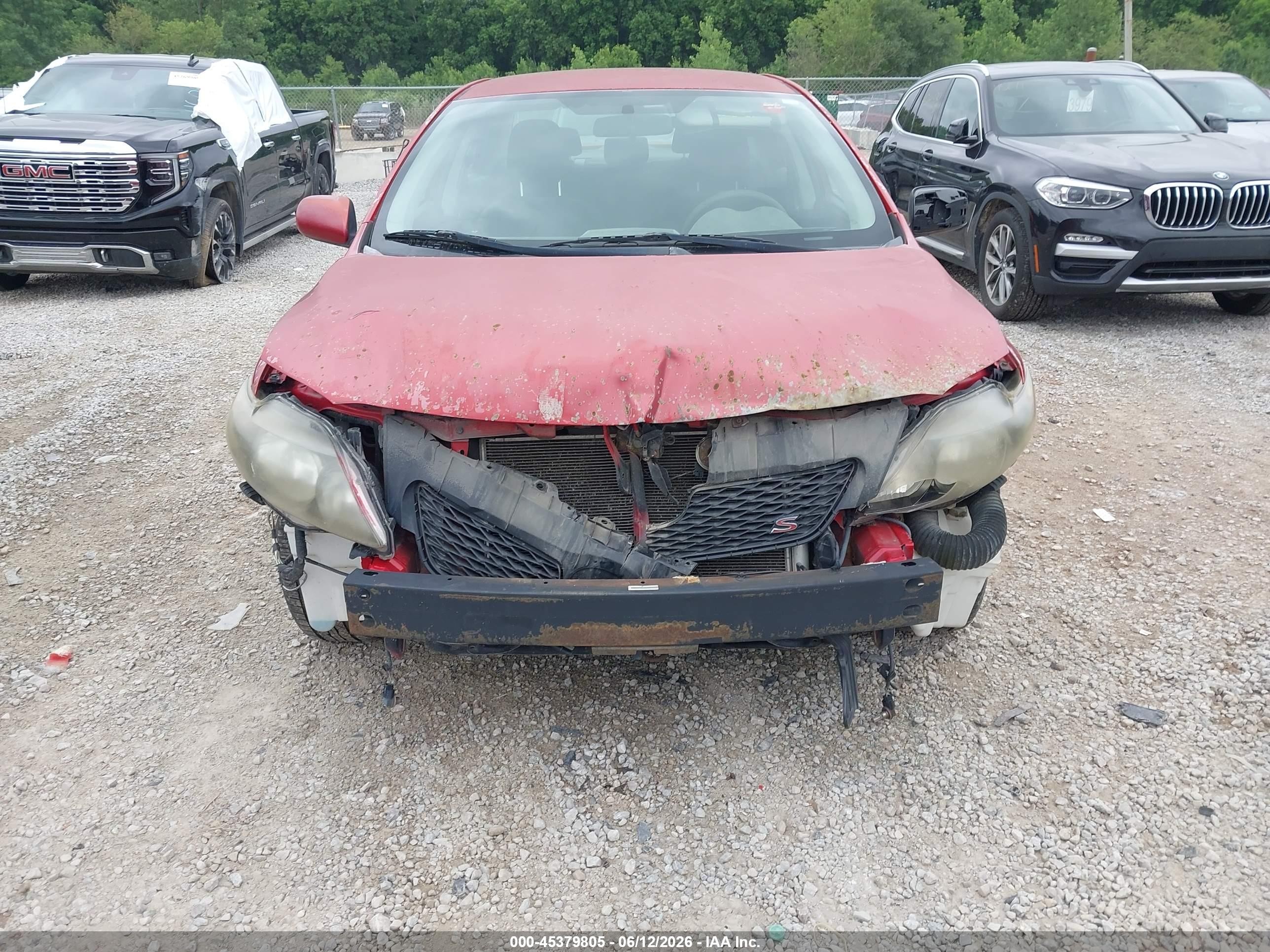 2009 Toyota Corolla S Red vin: 1NXBU40E99Z146902