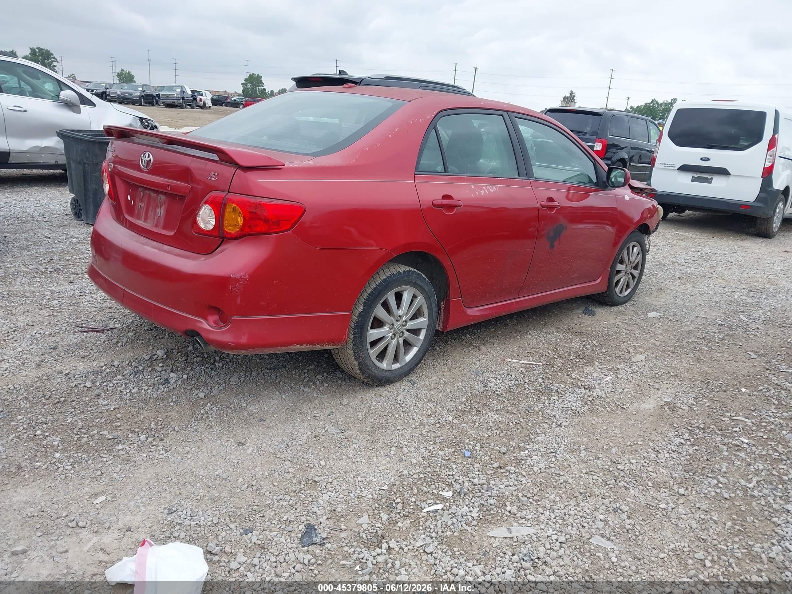 2009 Toyota Corolla S Red vin: 1NXBU40E99Z146902