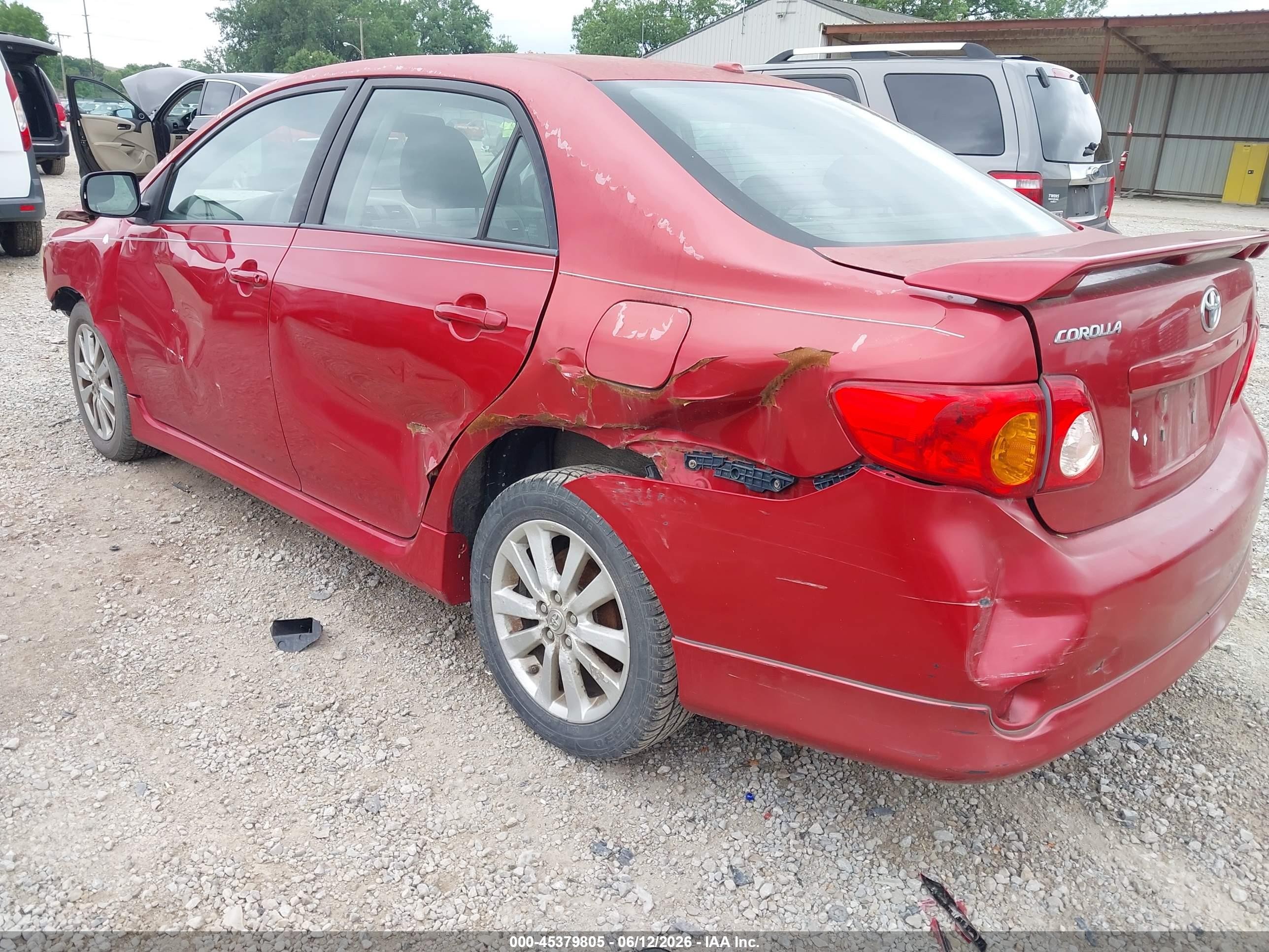 2009 Toyota Corolla S Red vin: 1NXBU40E99Z146902