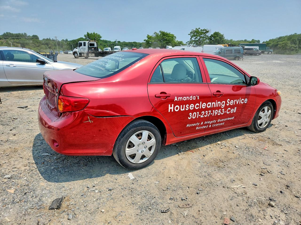 2009 Toyota Corolla Le Red vin: 1NXBU40E99Z153073
