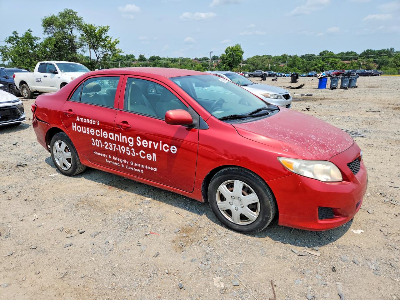 2009 Toyota Corolla Le Red vin: 1NXBU40E99Z153073