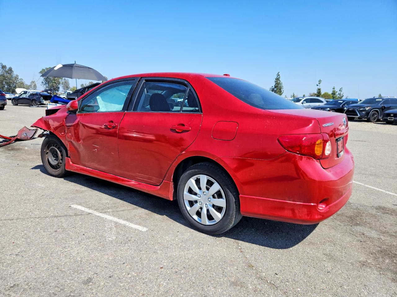 2009 Toyota Corolla Red vin: 1NXBU40EX9Z012254