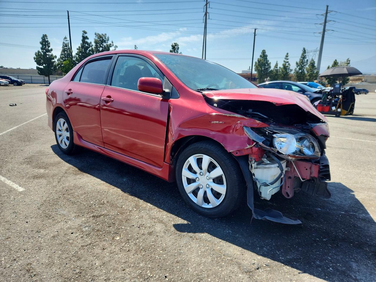 2009 Toyota Corolla Red vin: 1NXBU40EX9Z012254