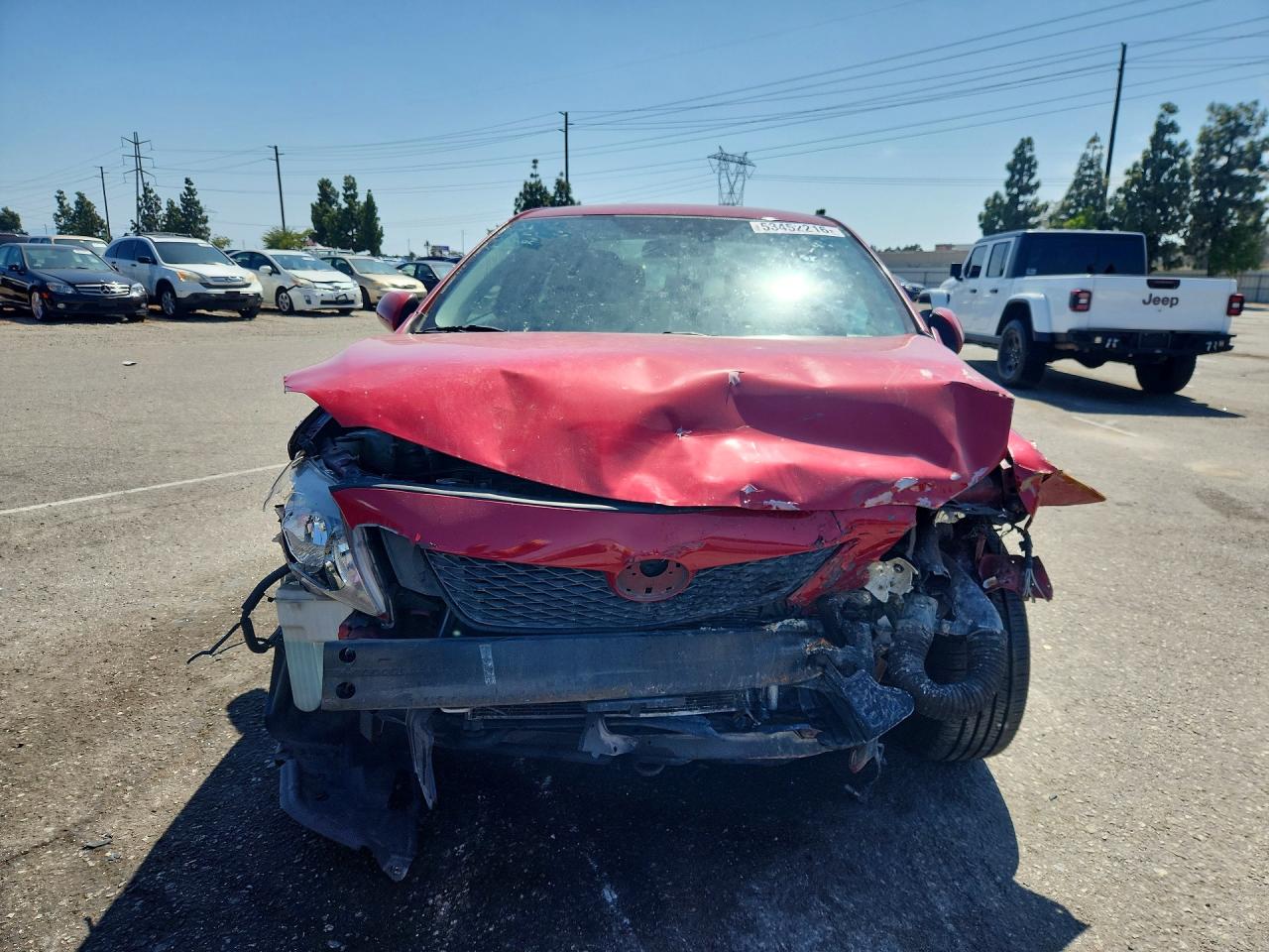 2009 Toyota Corolla Red vin: 1NXBU40EX9Z012254
