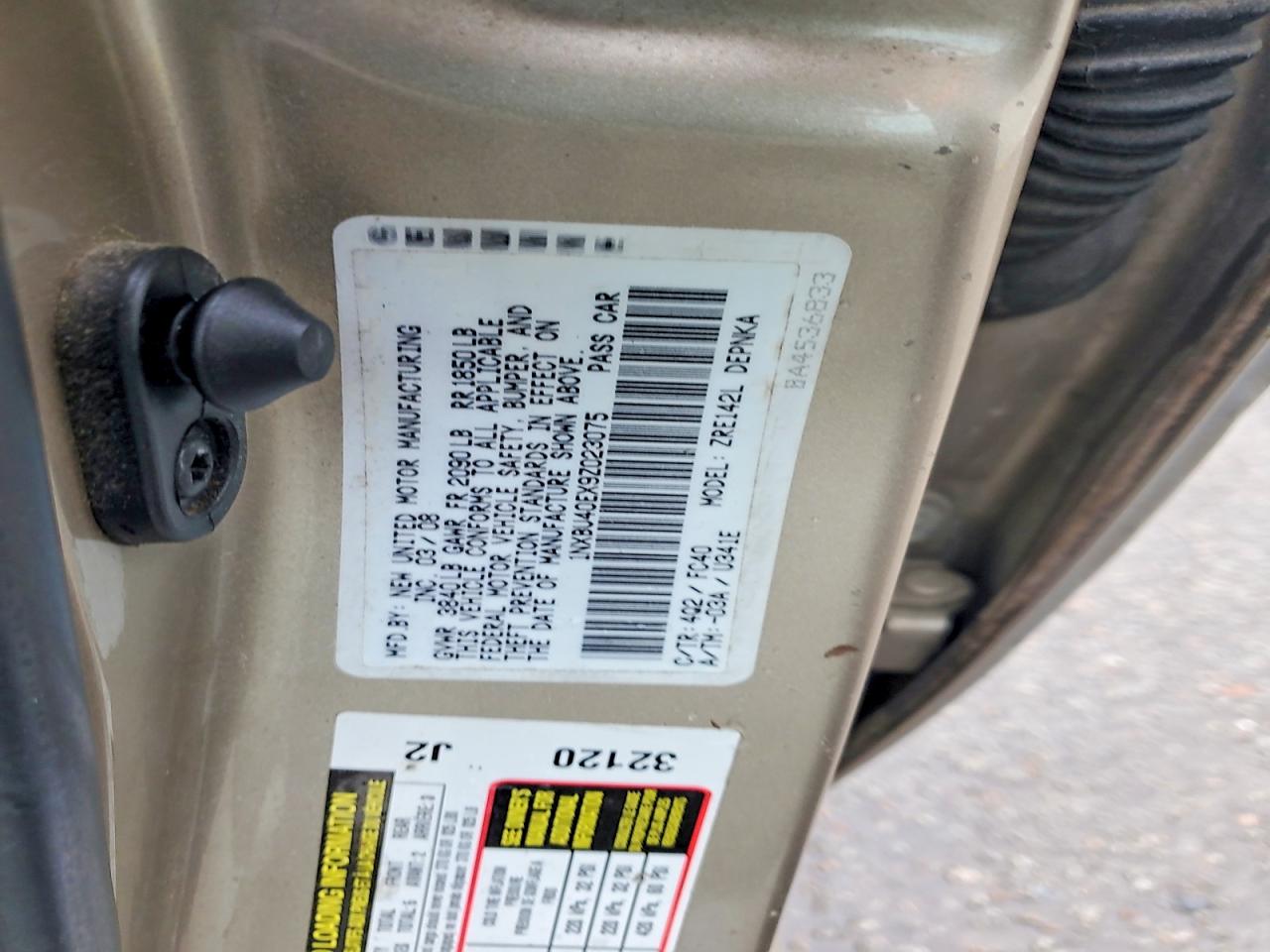 2009 Toyota Corolla Xle Gold vin: 1NXBU40EX9Z023075