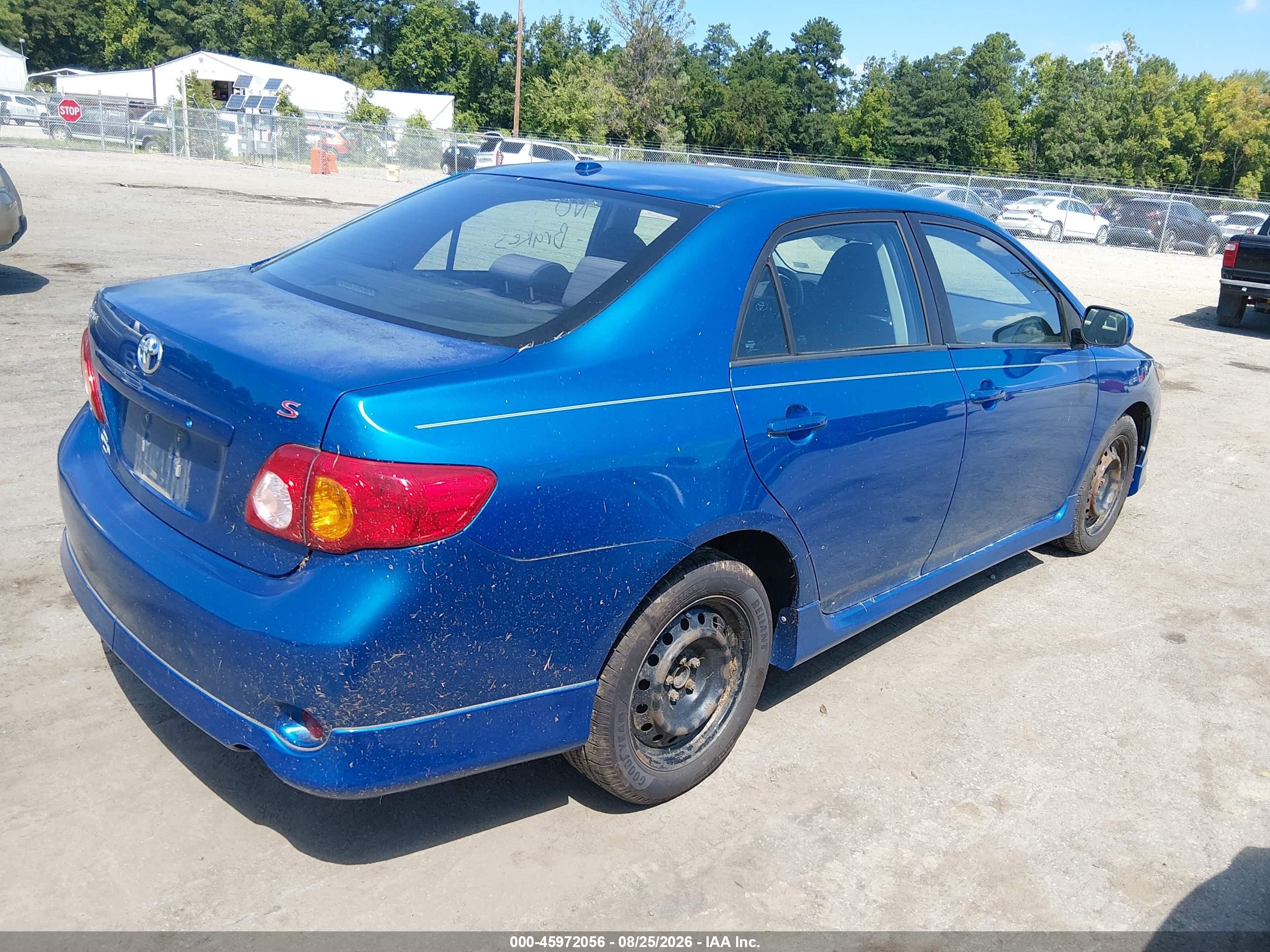 2009 Toyota Corolla S Blue vin: 1NXBU40EX9Z039227