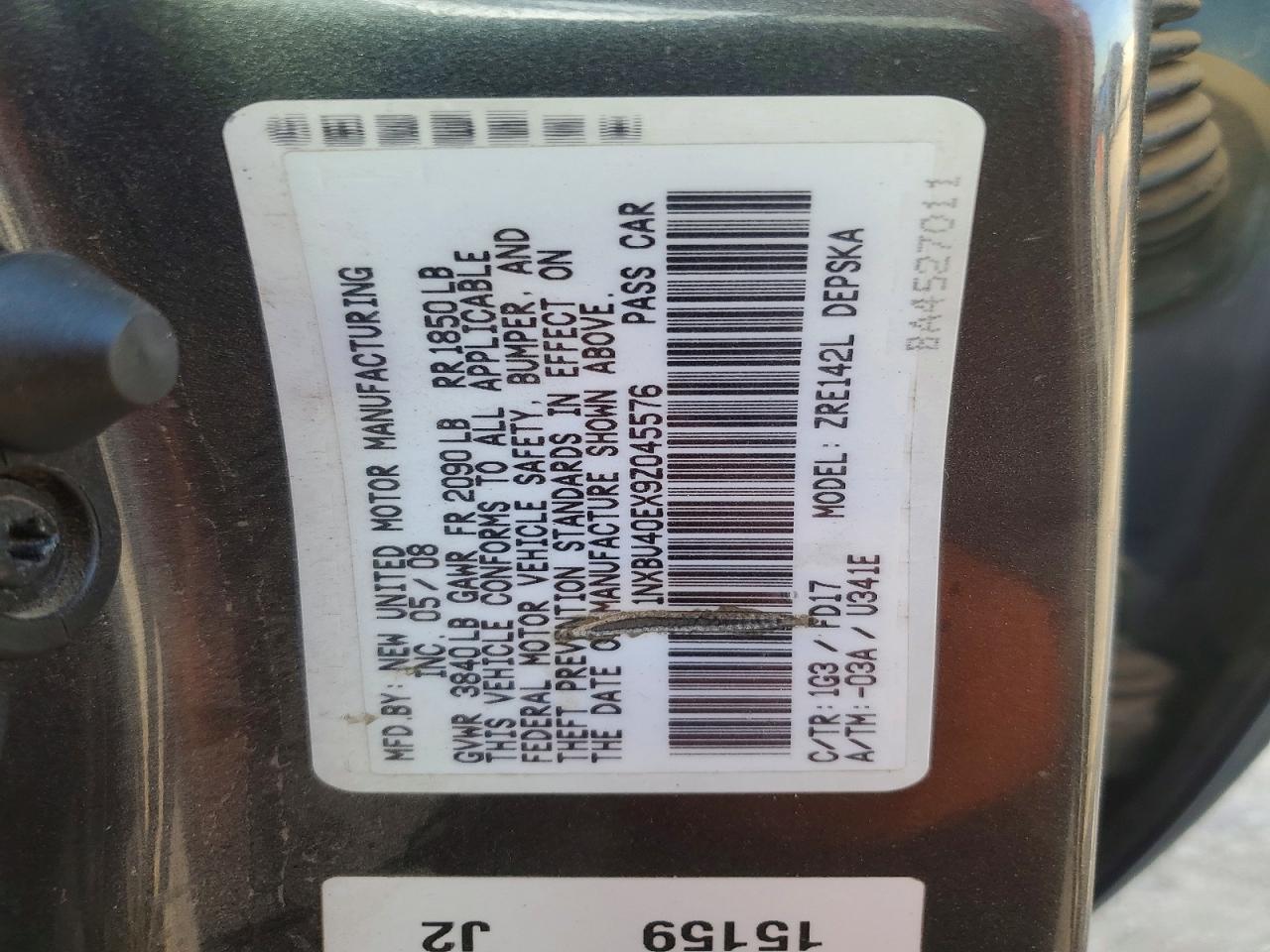 2009 Toyota Corolla S Charcoal vin: 1NXBU40EX9Z045576