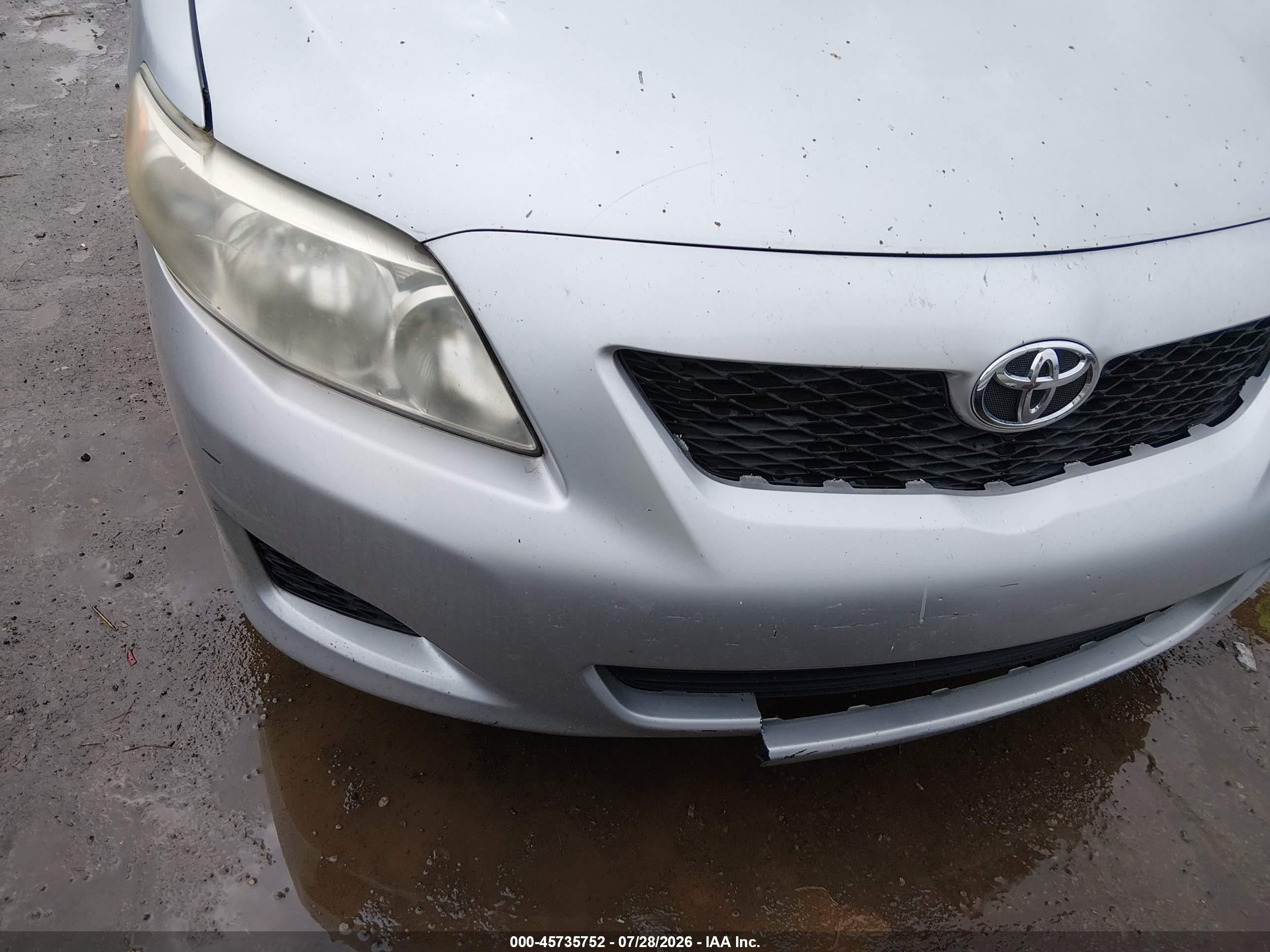 2009 Toyota Corolla Le Silver vin: 1NXBU40EX9Z090341