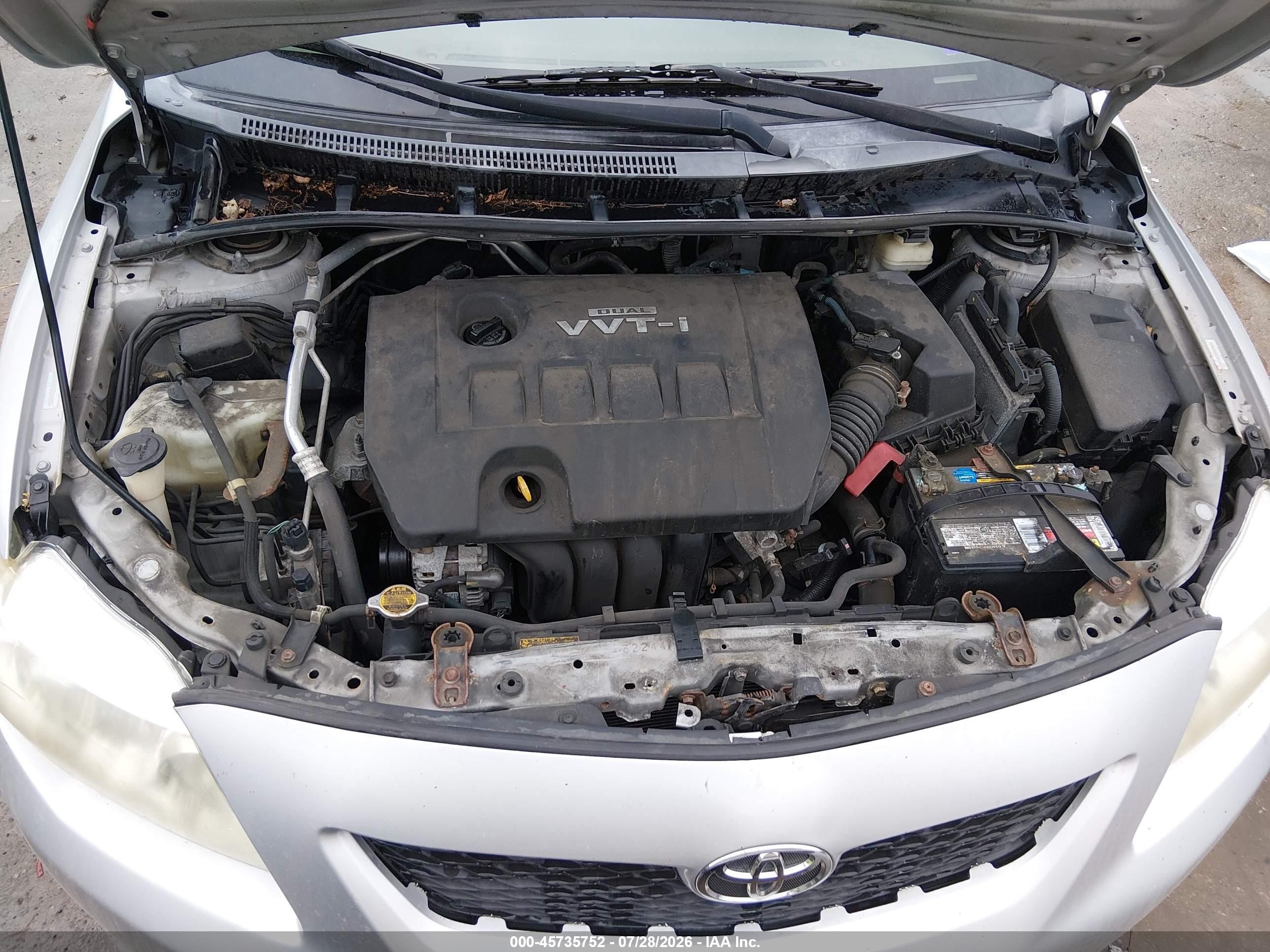 2009 Toyota Corolla Le Silver vin: 1NXBU40EX9Z090341