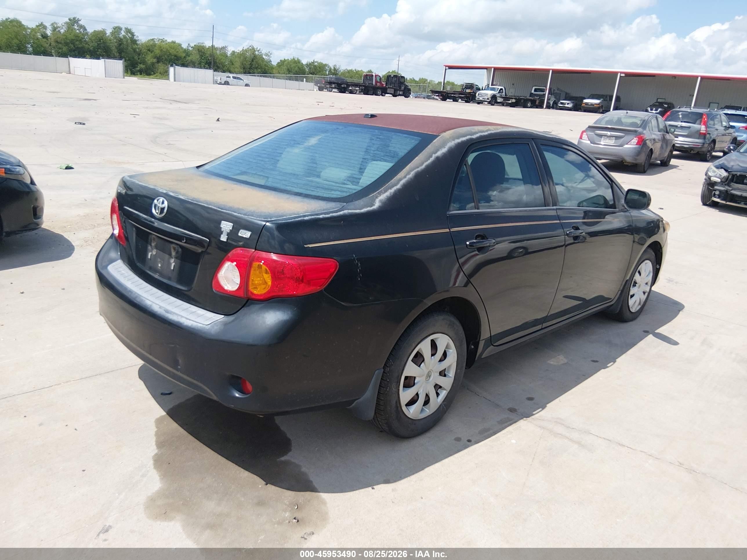 2009 Toyota Corolla Le Black vin: 1NXBU40EX9Z094440