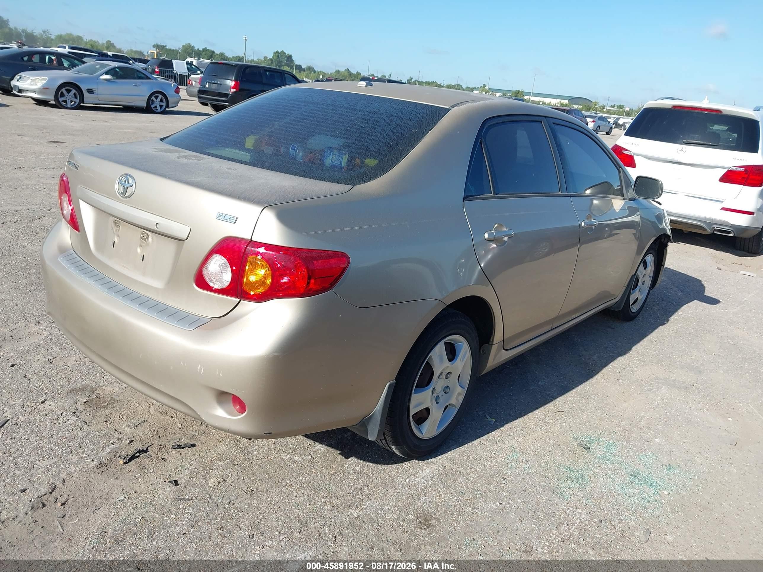 2009 Toyota Corolla Xle Золотой vin: 1NXBU40EX9Z097757