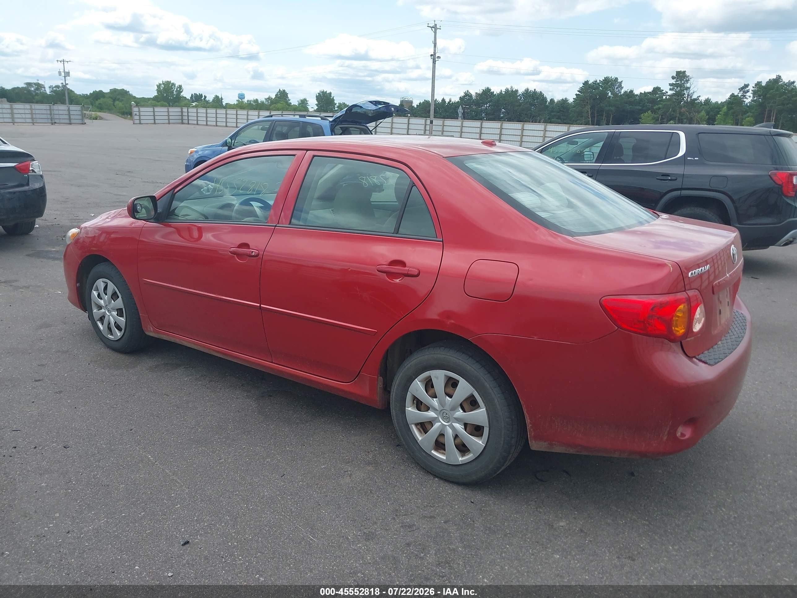 2009 Toyota Corolla Le Красный vin: 1NXBU40EX9Z122513