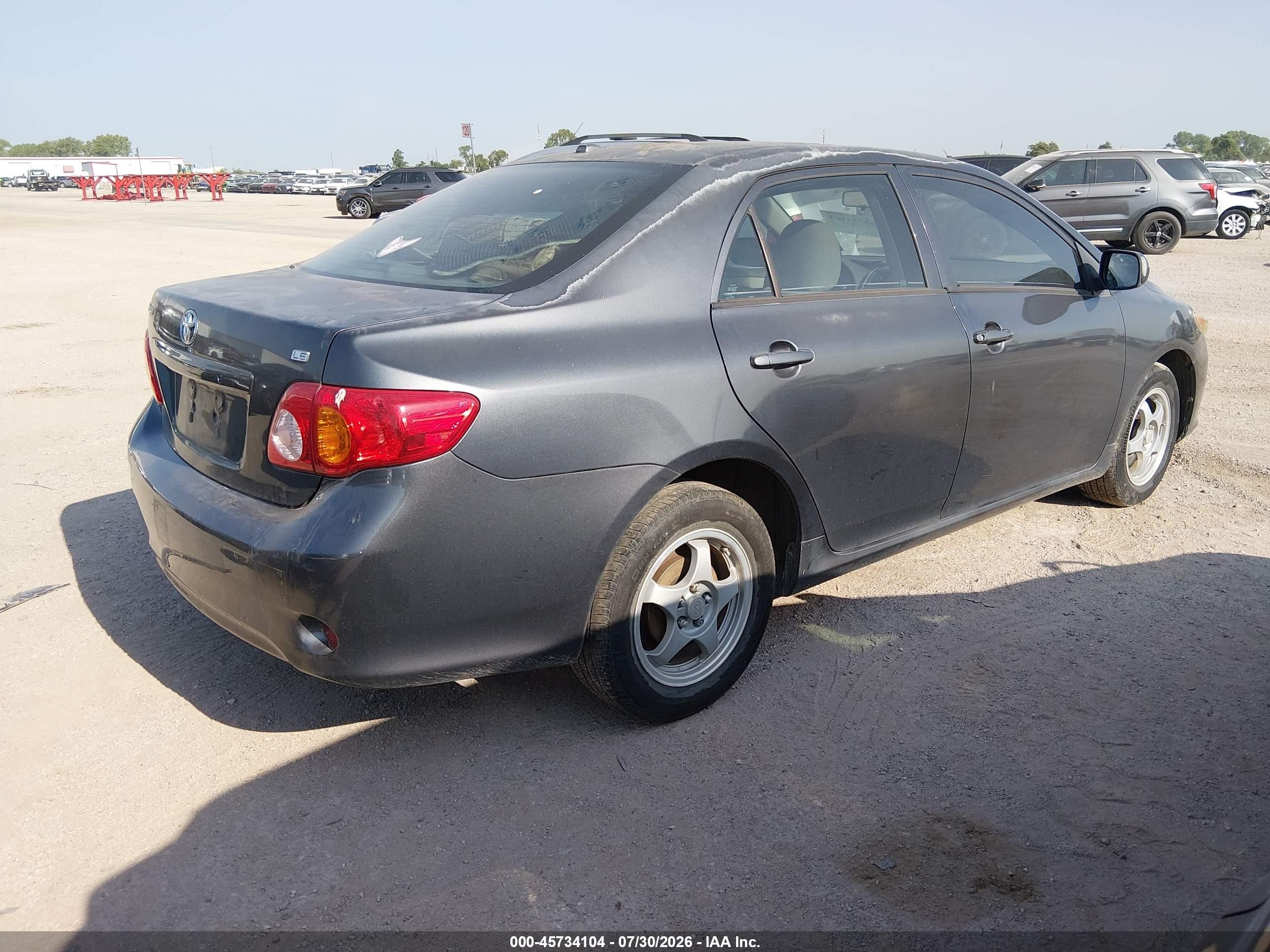 2009 Toyota Corolla Le Gray vin: 1NXBU40EX9Z132264