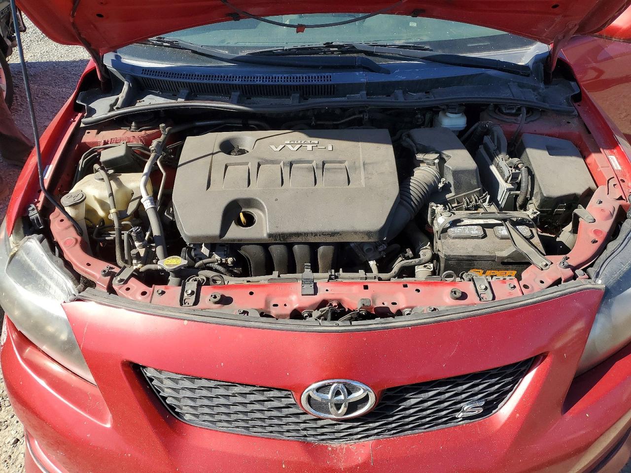 2009 Toyota Corolla S Red vin: 1NXBU40EX9Z154619