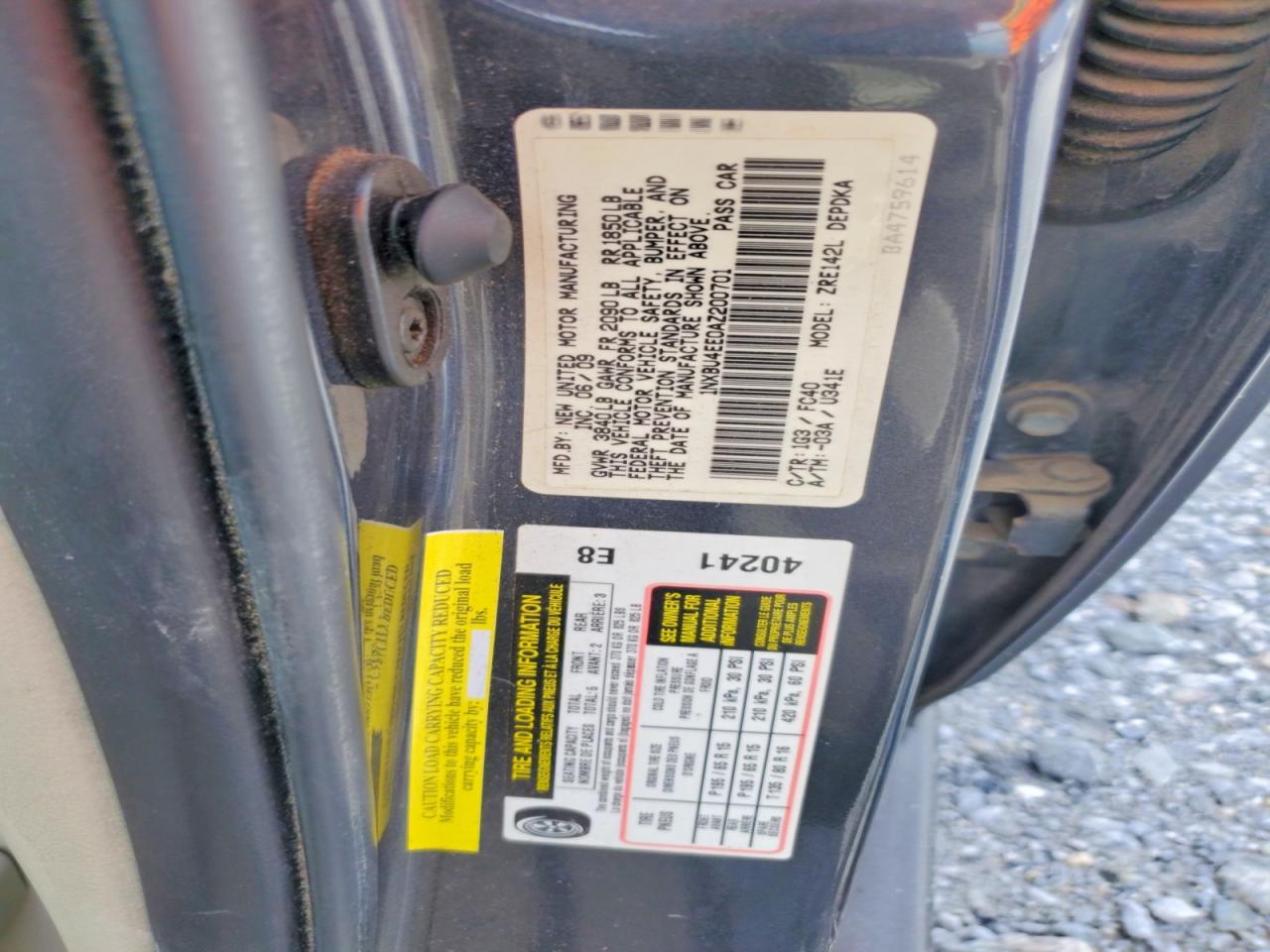 2010 Toyota Corolla Le Gray vin: 1NXBU4EE0AZ200701