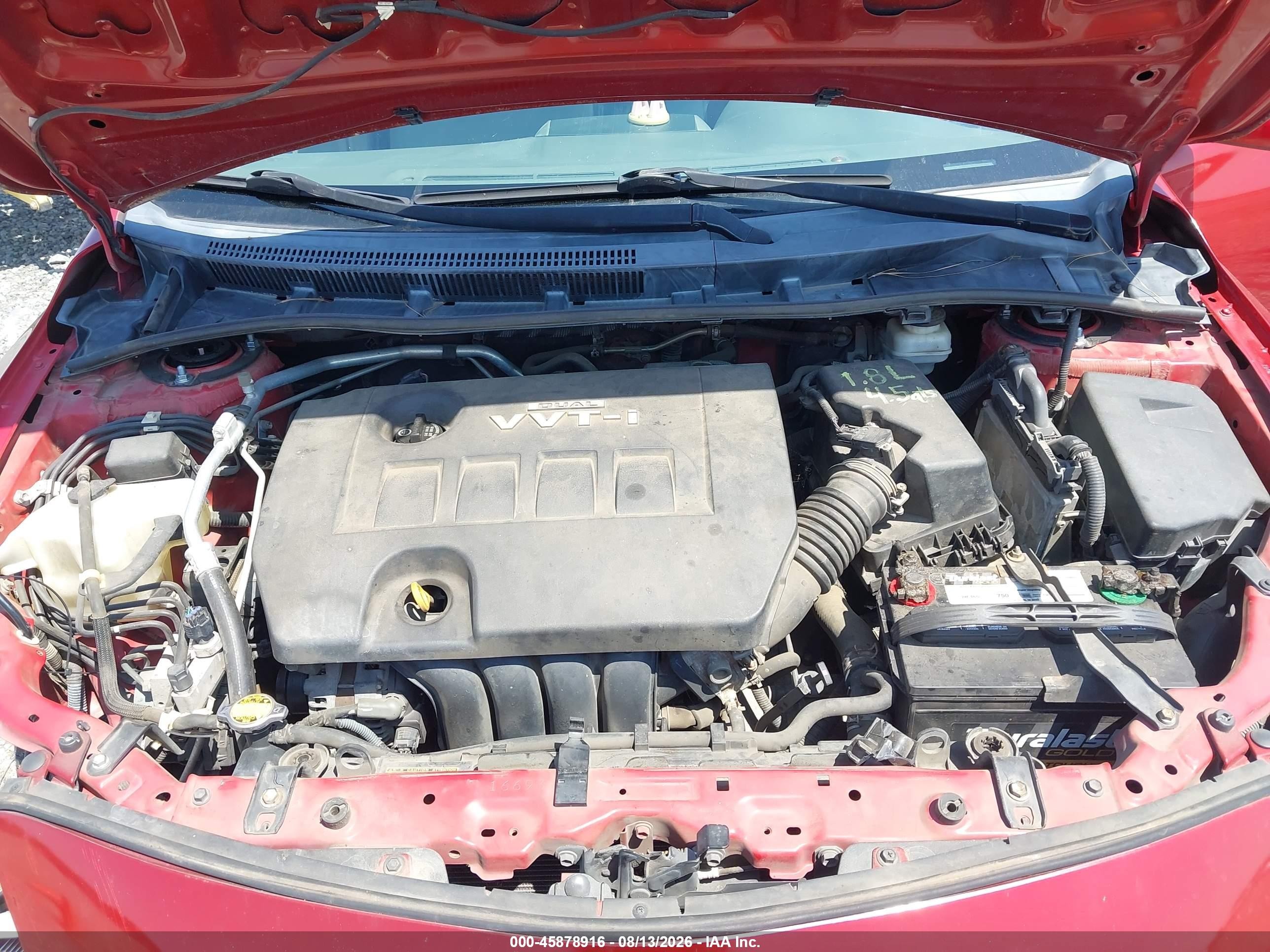2010 Toyota Corolla Le Red vin: 1NXBU4EE0AZ221449