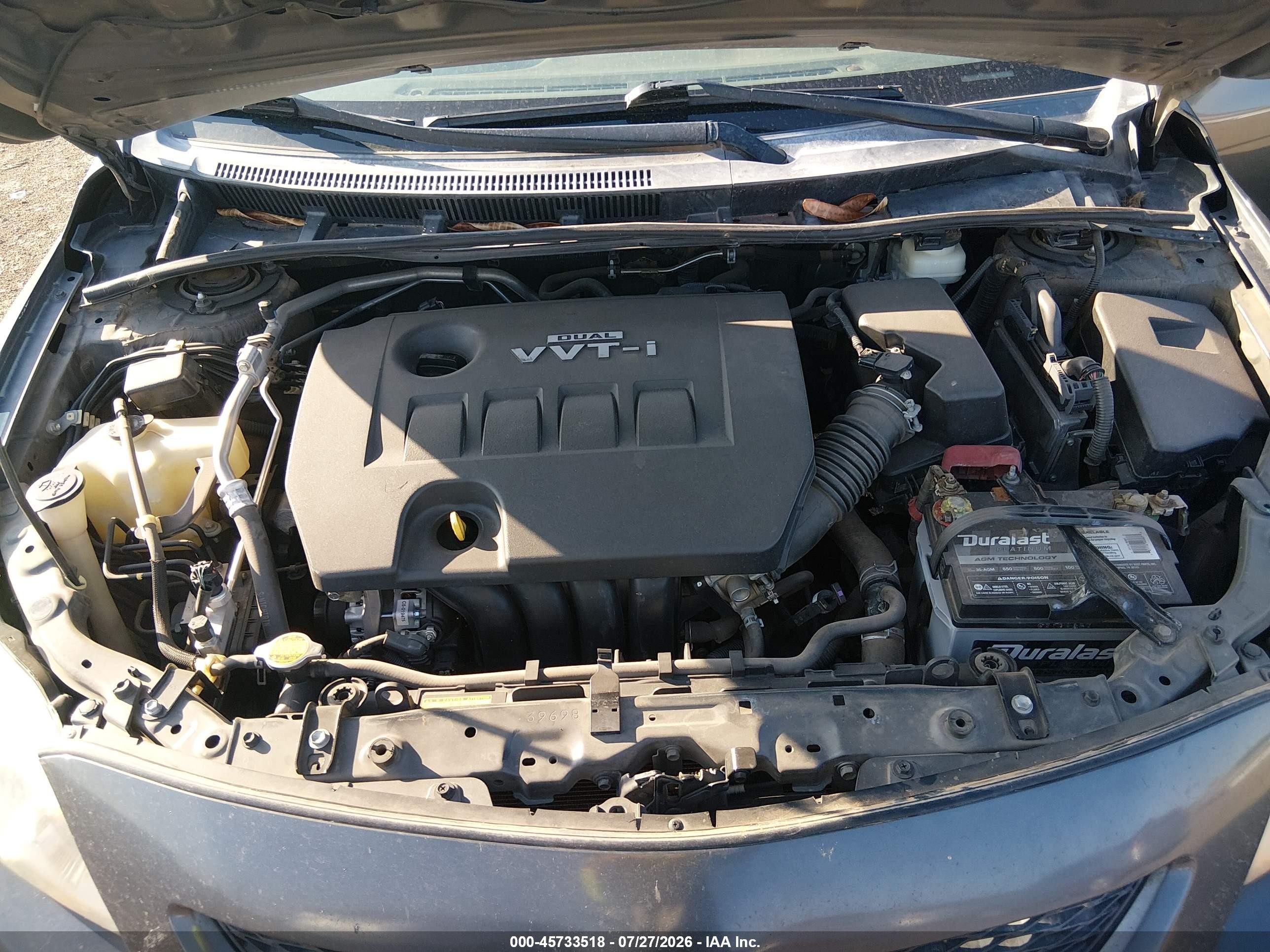 2010 Toyota Corolla Le White vin: 1NXBU4EE0AZ241216